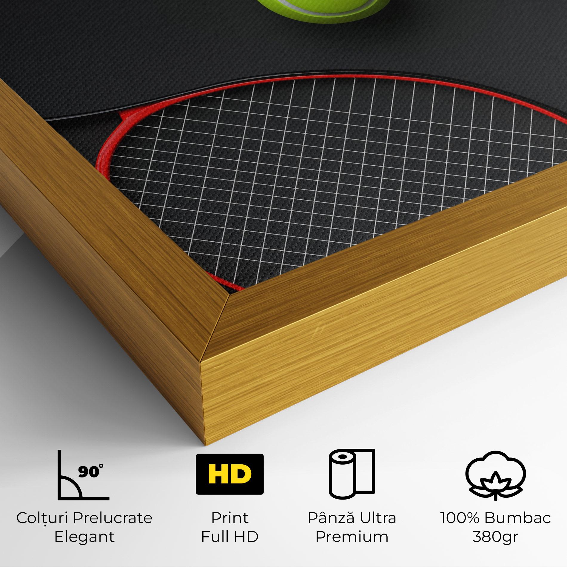 Tablou Canvas Red Tennis Rackets mockup 4