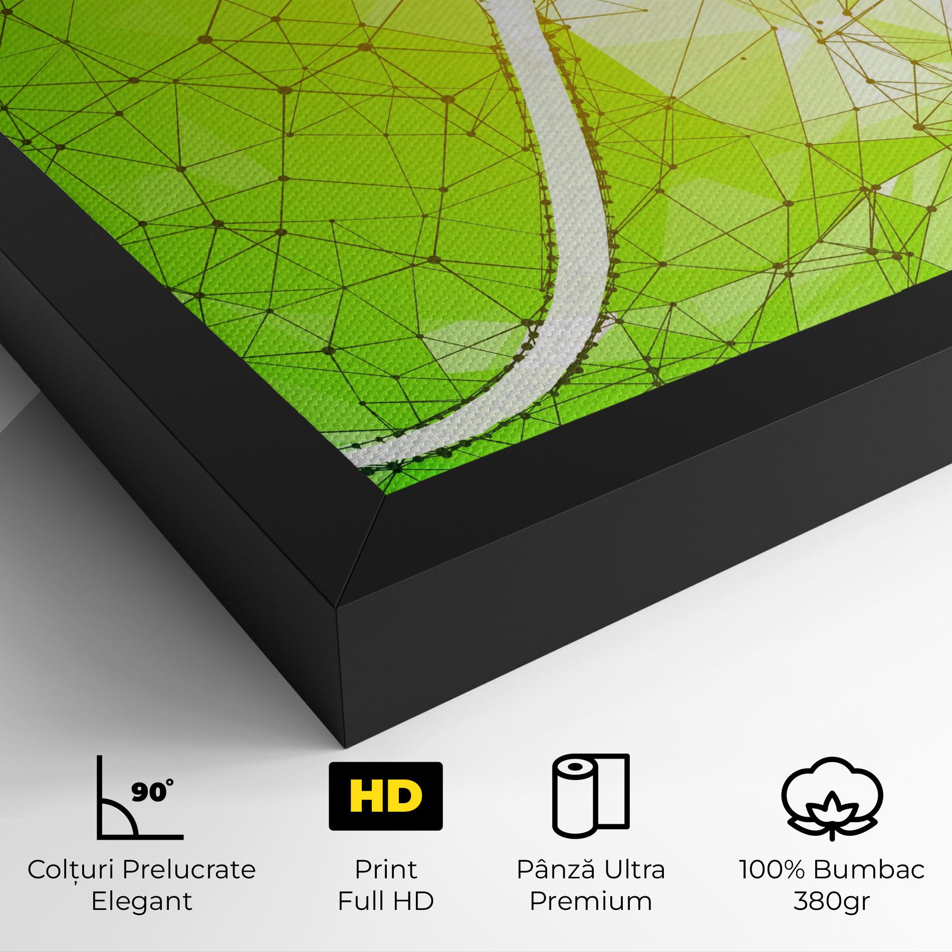 Tablou Canvas Green Line Tennis mockup 4