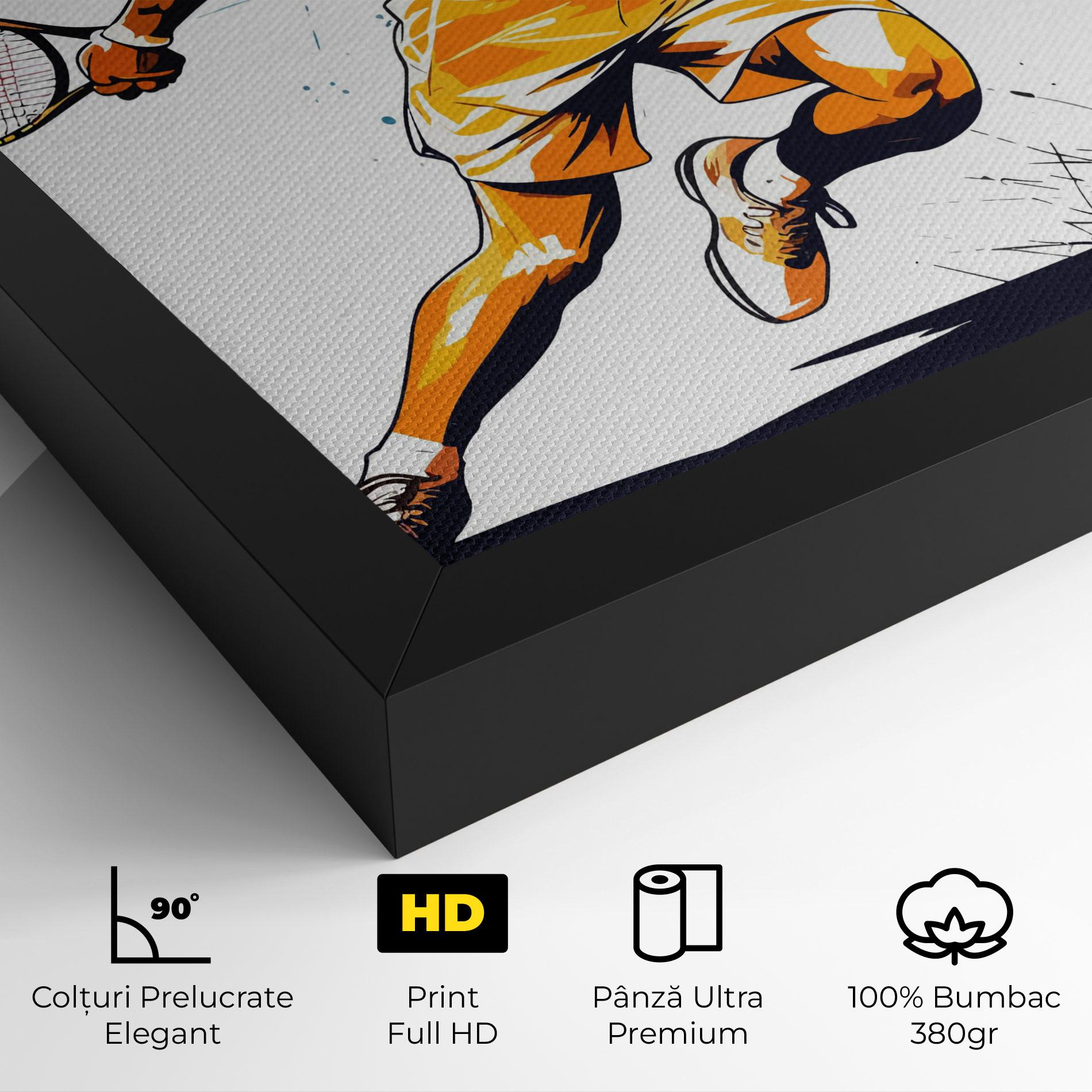Tablou Canvas Orange Blue Tennis mockup 4