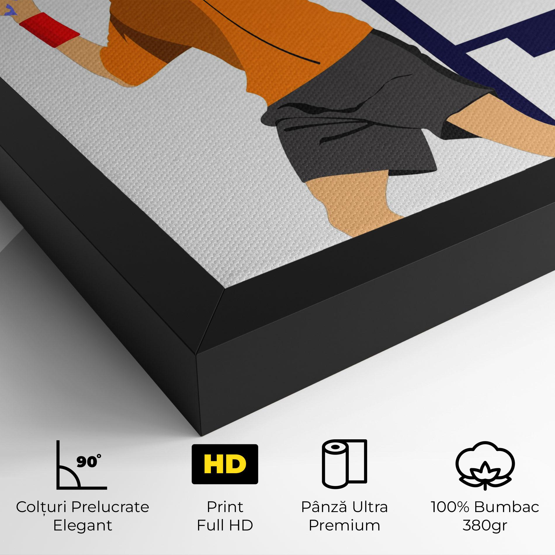 Tablou Canvas Orange Tennis Player mockup 4