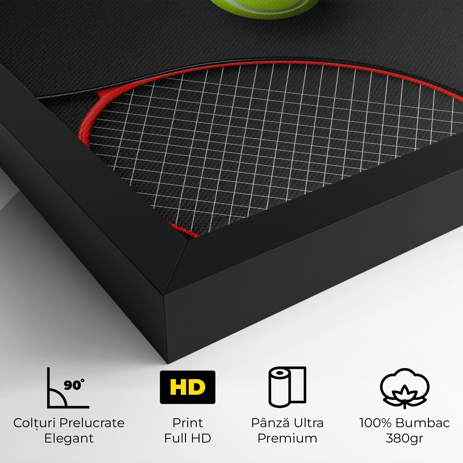 Tablou Canvas Red Tennis Rackets mockup 4