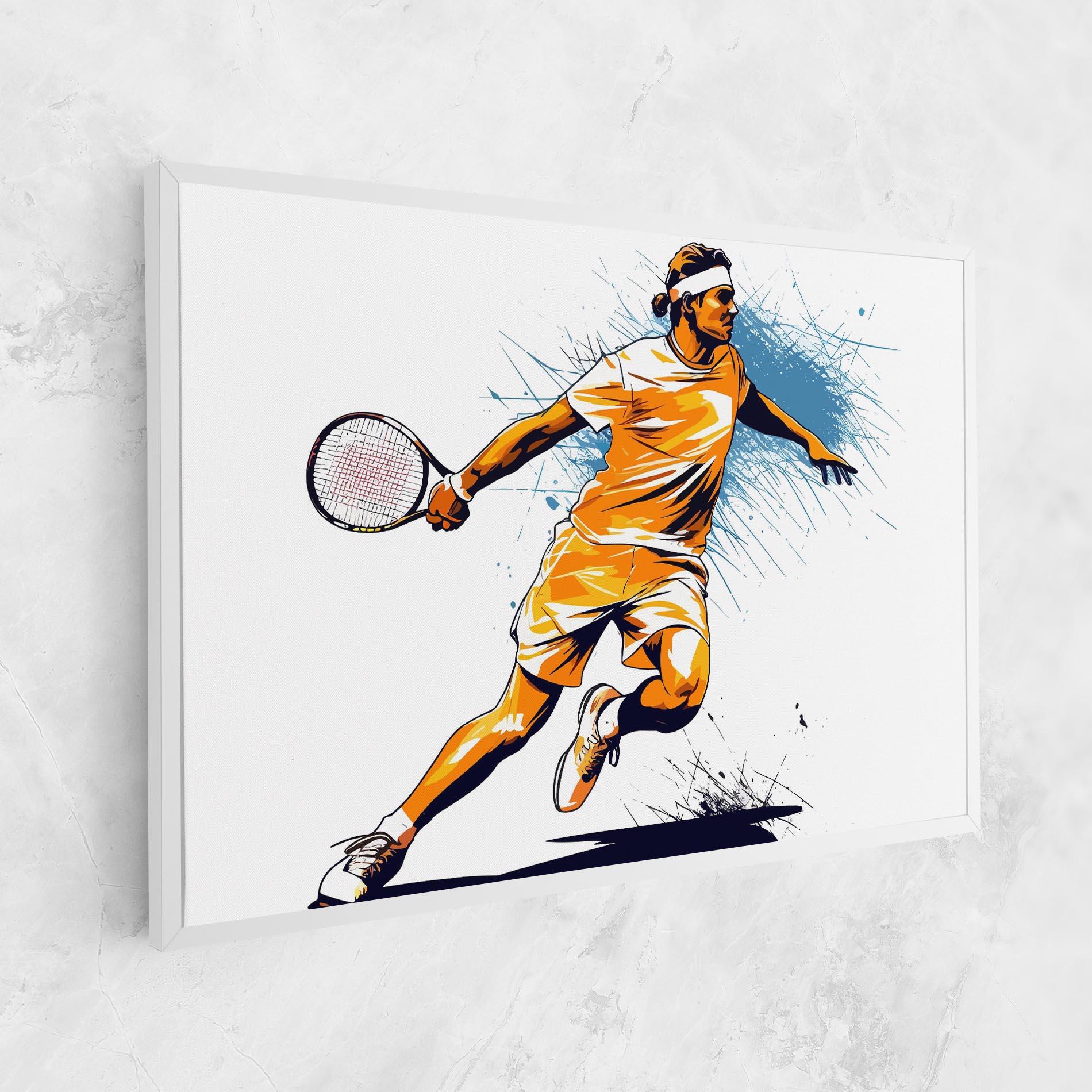 Tablou Canvas Orange Blue Tennis mockup 1