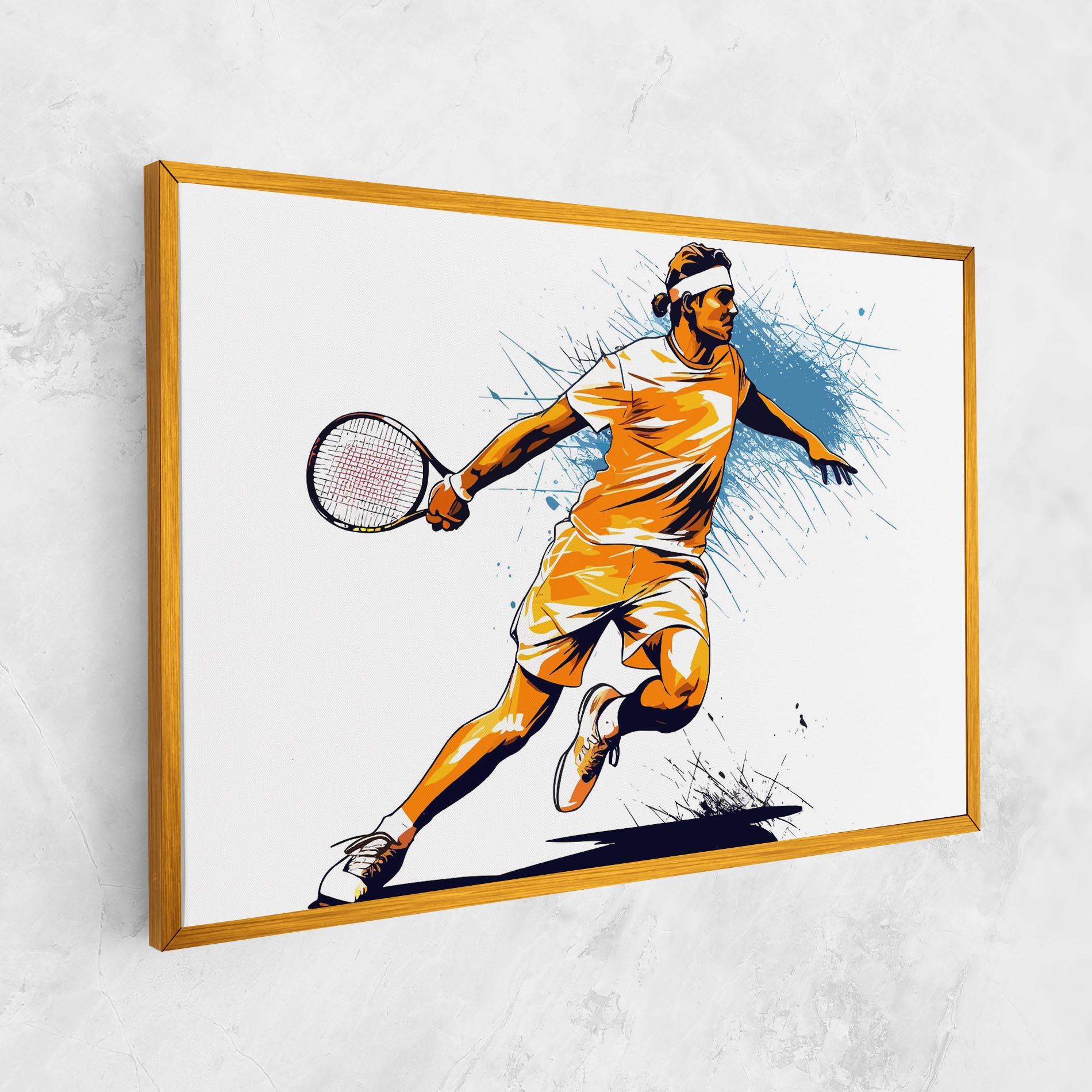 Tablou Canvas Orange Blue Tennis mockup 1