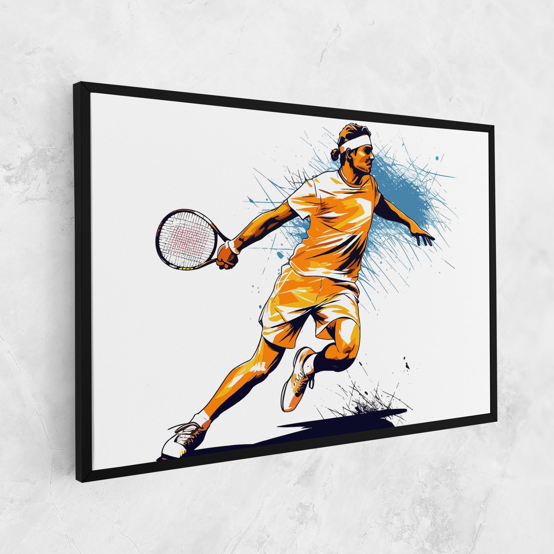 Tablou Canvas Orange Blue Tennis mockup 1