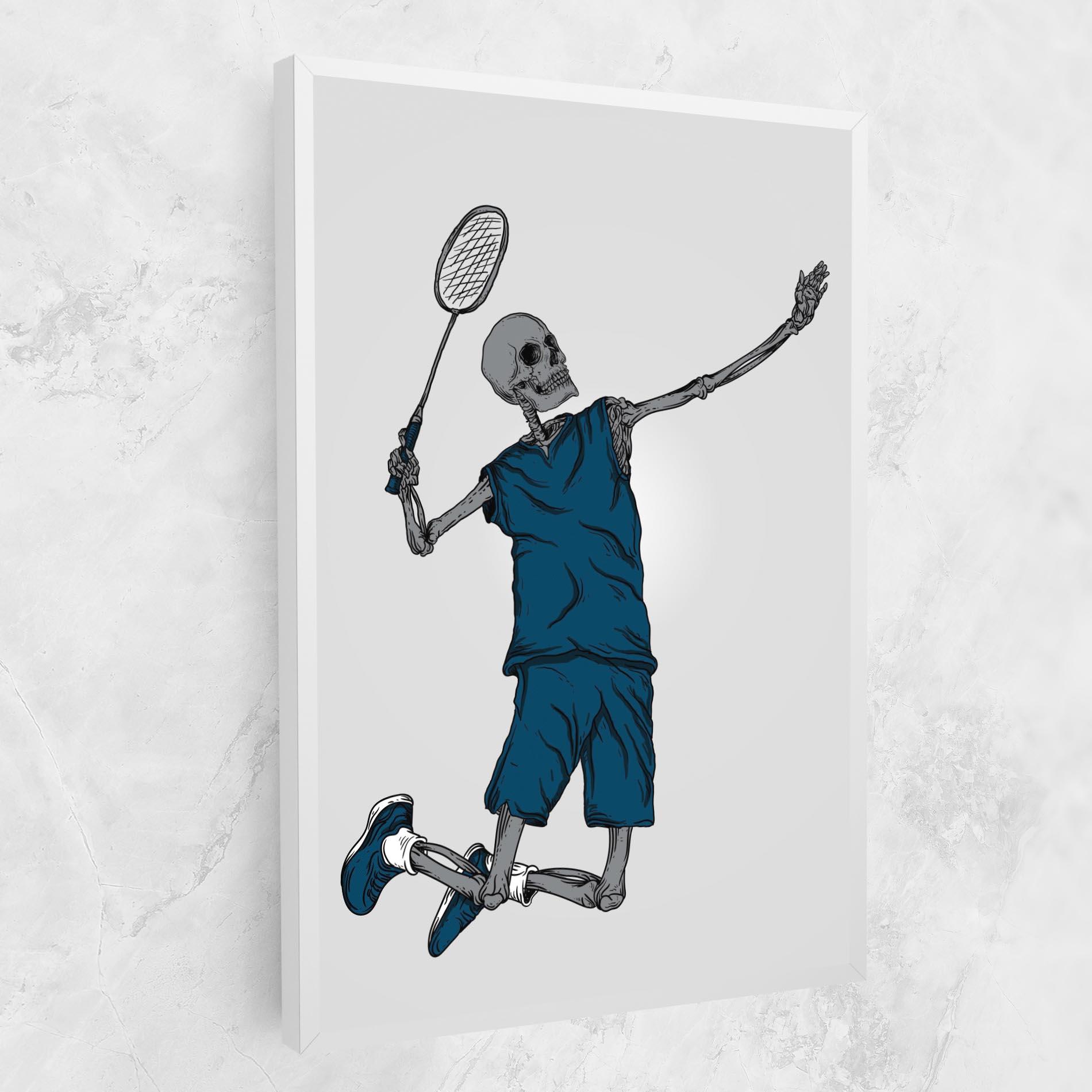 Tablou Canvas Blue Skull Tennis mockup 1