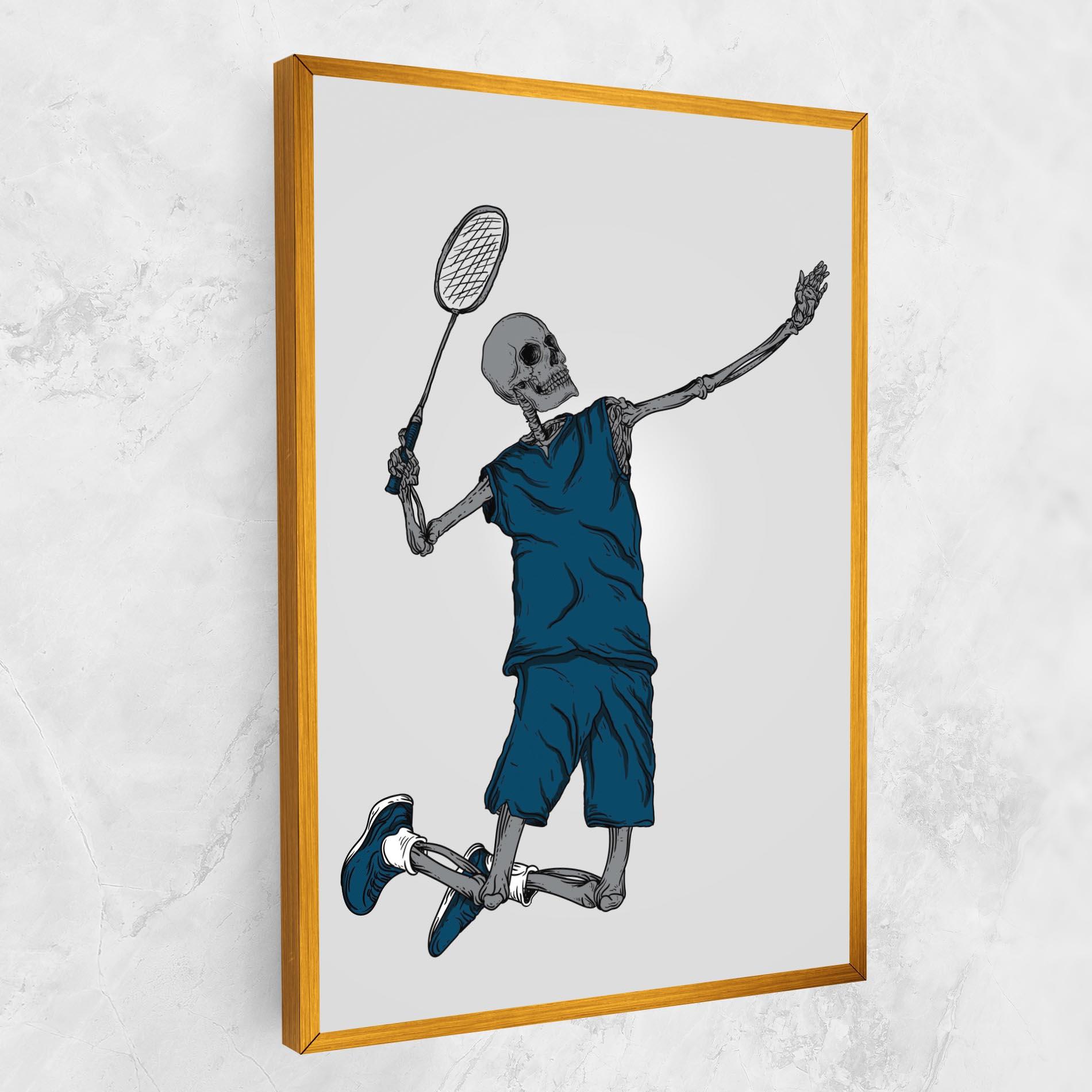 Tablou Canvas Blue Skull Tennis mockup 1