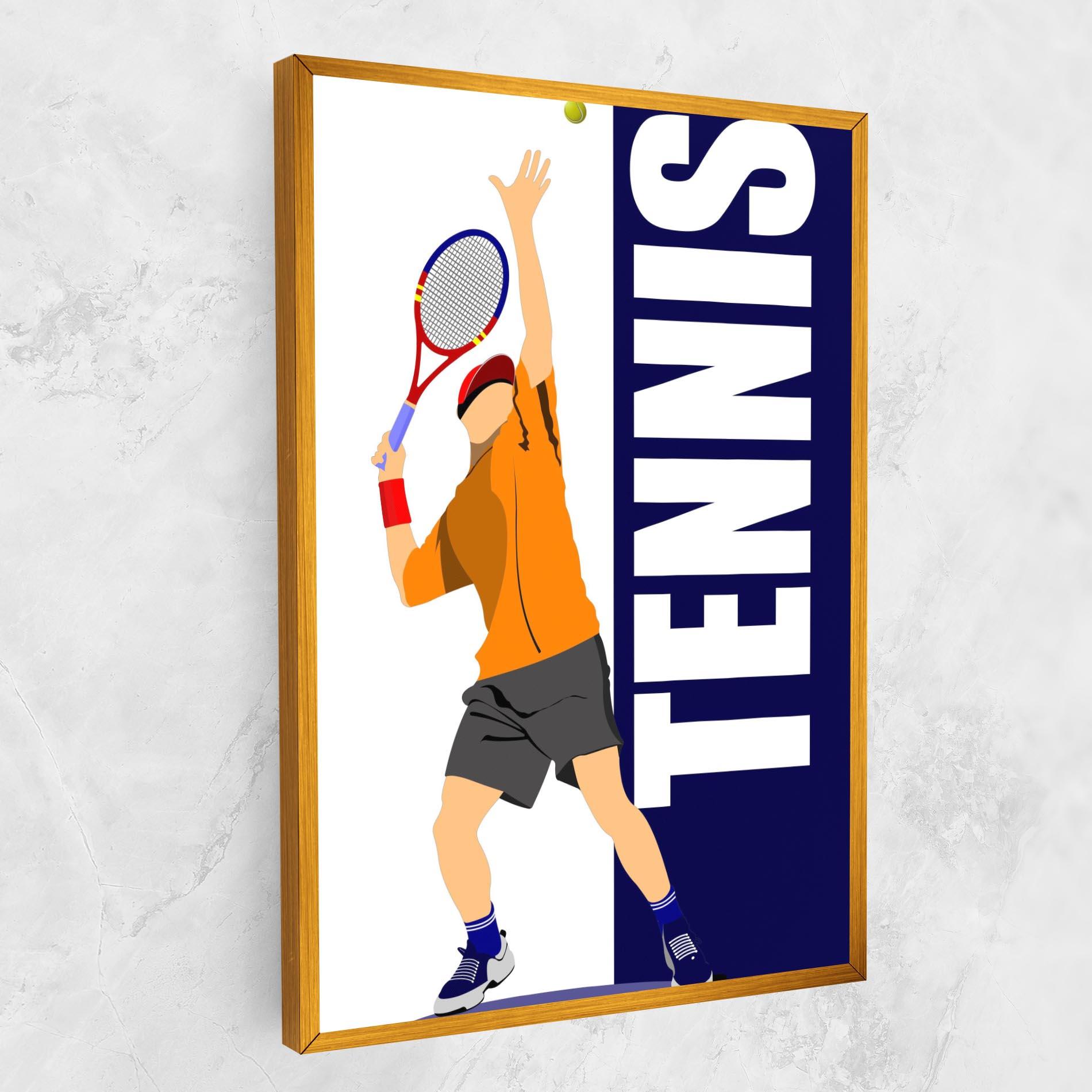 Tablou Canvas Orange Tennis Player mockup 1