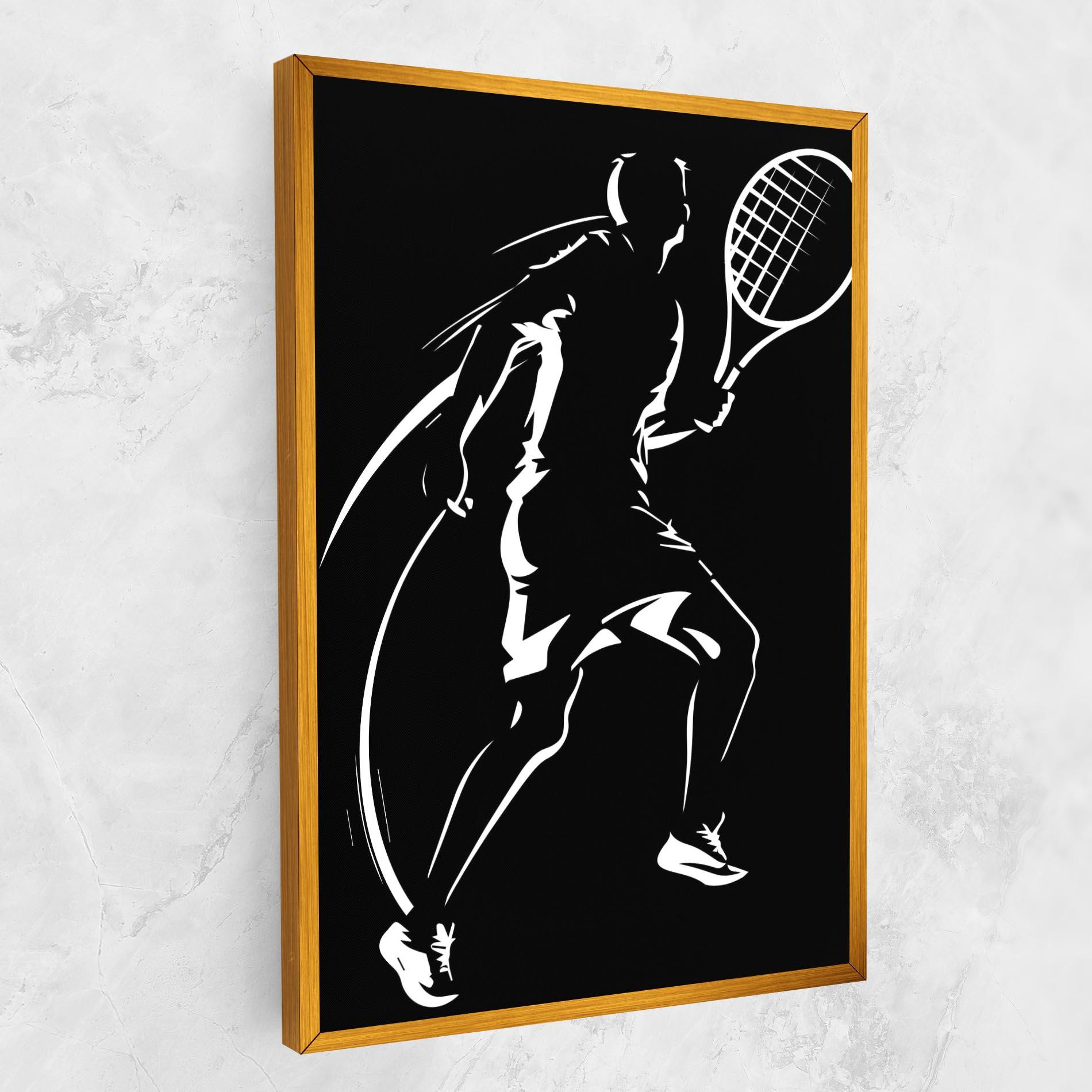 Tablou Canvas White Line Tennis mockup 1