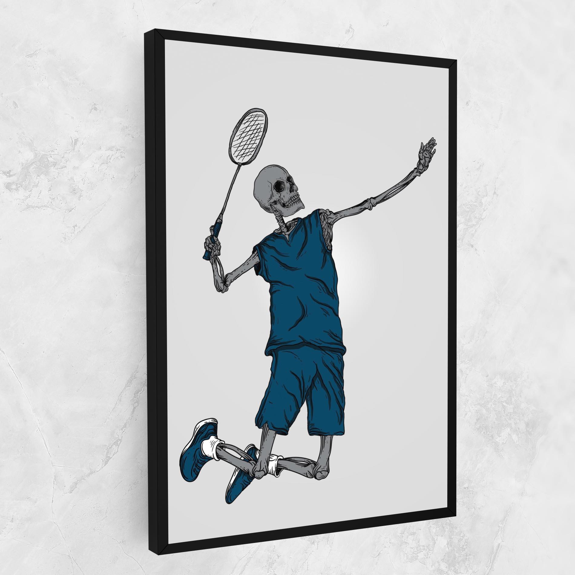 Tablou Canvas Blue Skull Tennis mockup 1