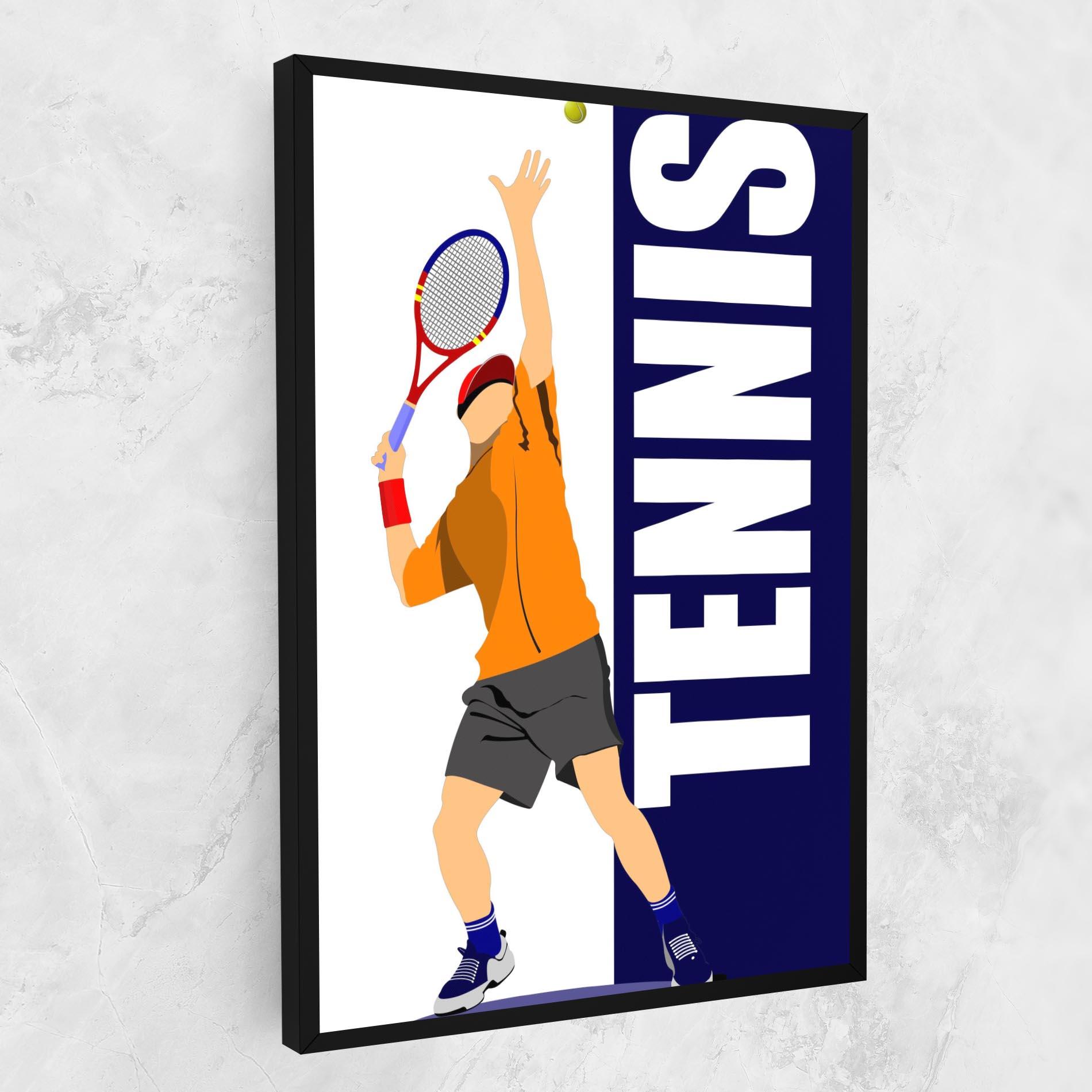 Tablou Canvas Orange Tennis Player mockup 1