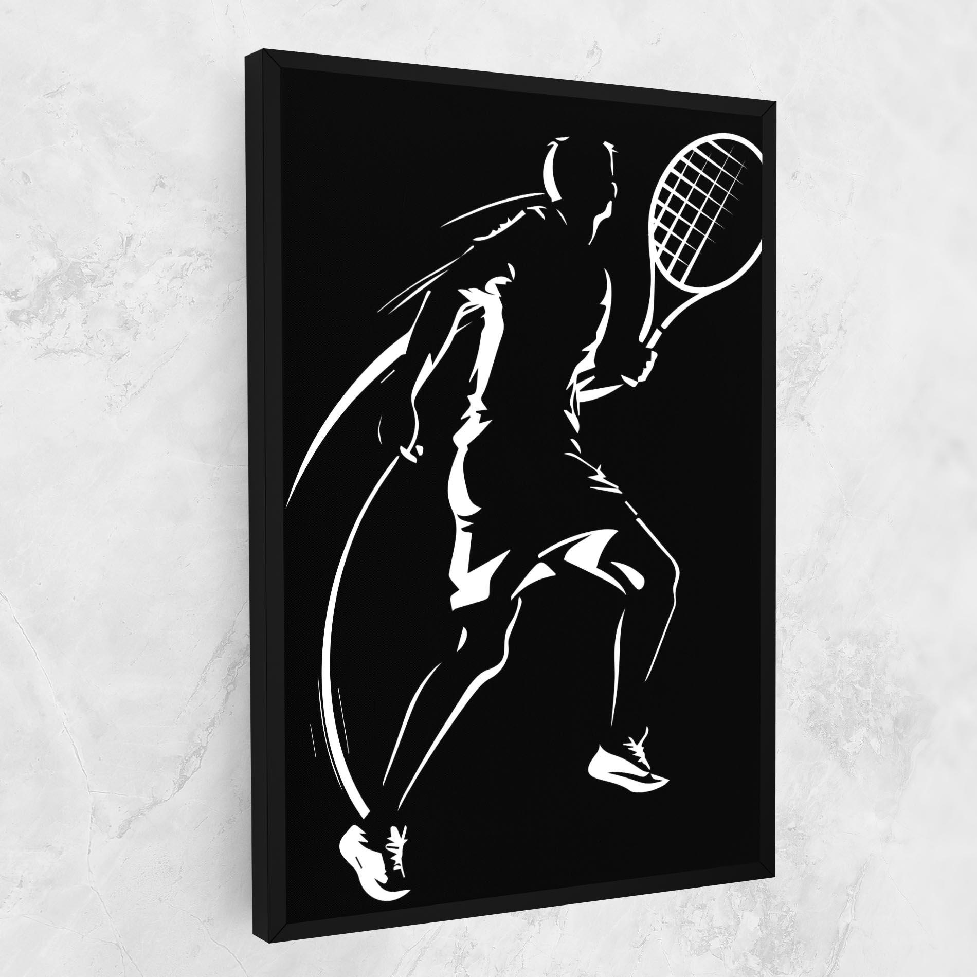 Tablou Canvas White Line Tennis mockup 1