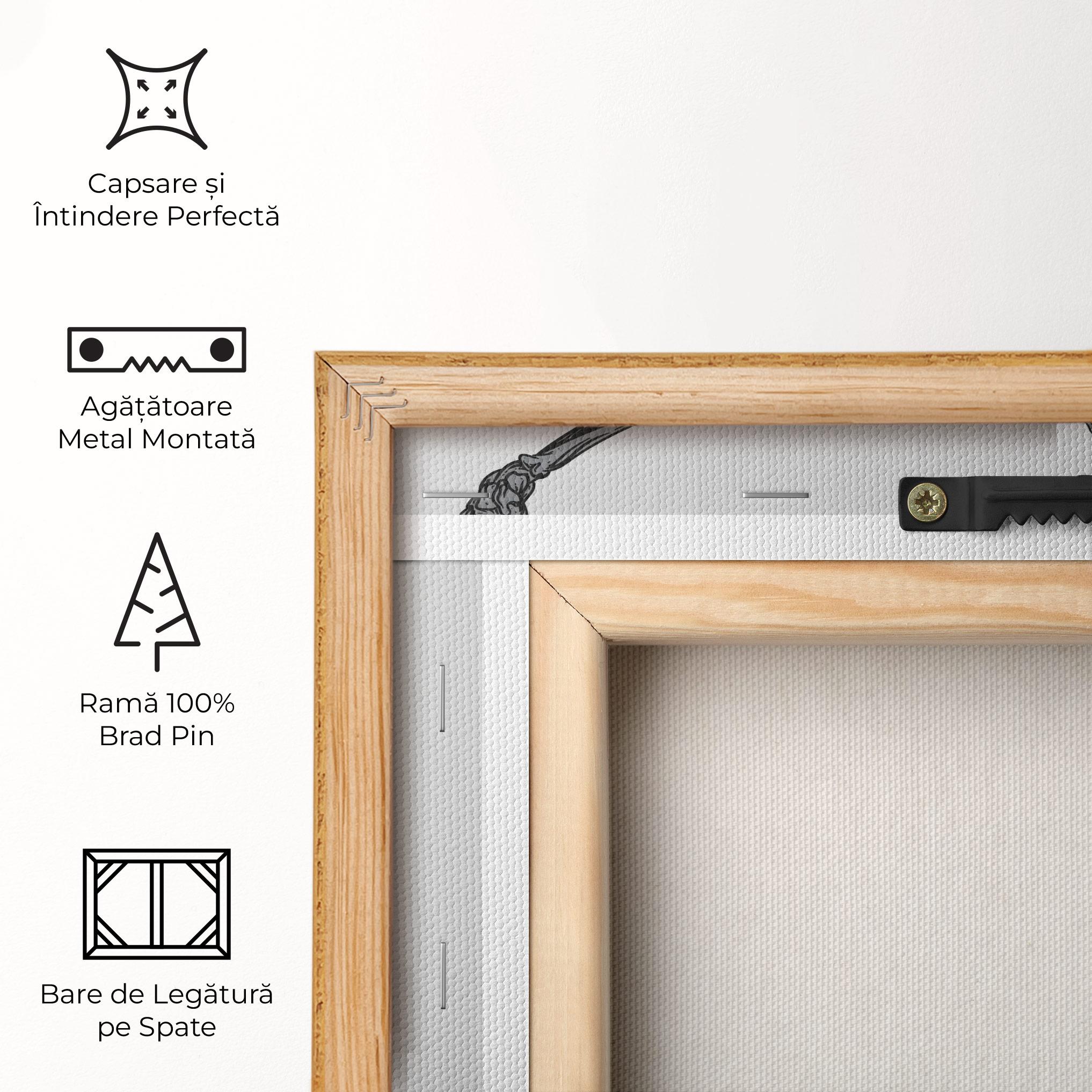 Tablou Canvas Blue Skull Tennis mockup 5