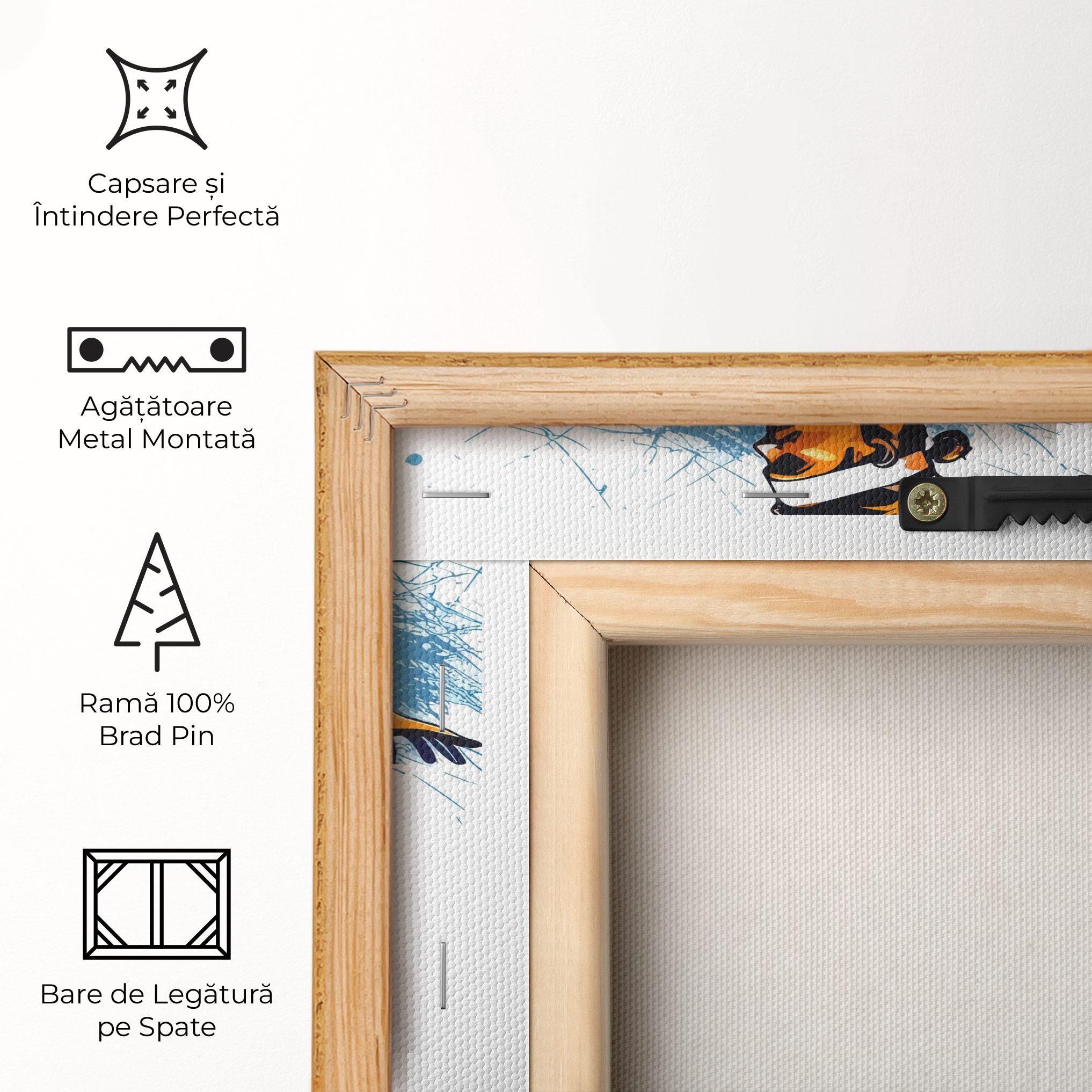 Tablou Canvas Orange Blue Tennis mockup 5