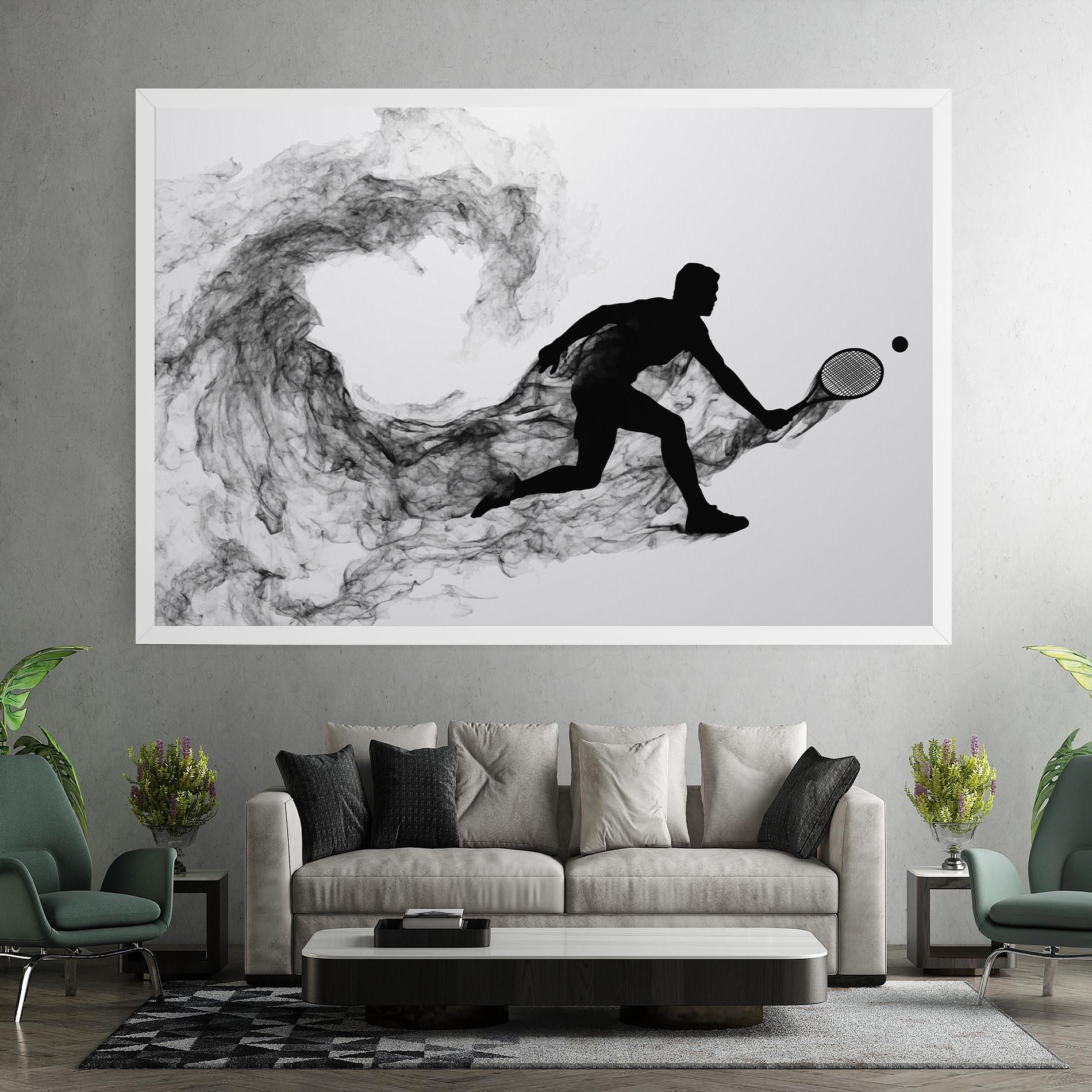 Tablou Canvas Black Smoke Tennis mockup 7