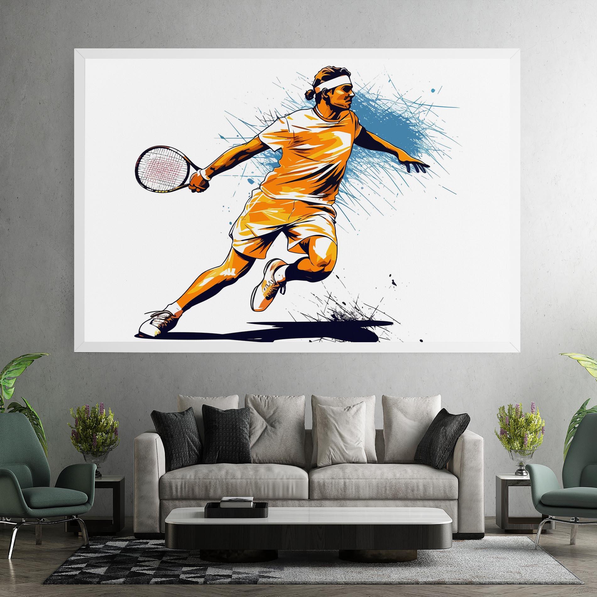 Tablou Canvas Orange Blue Tennis mockup 7