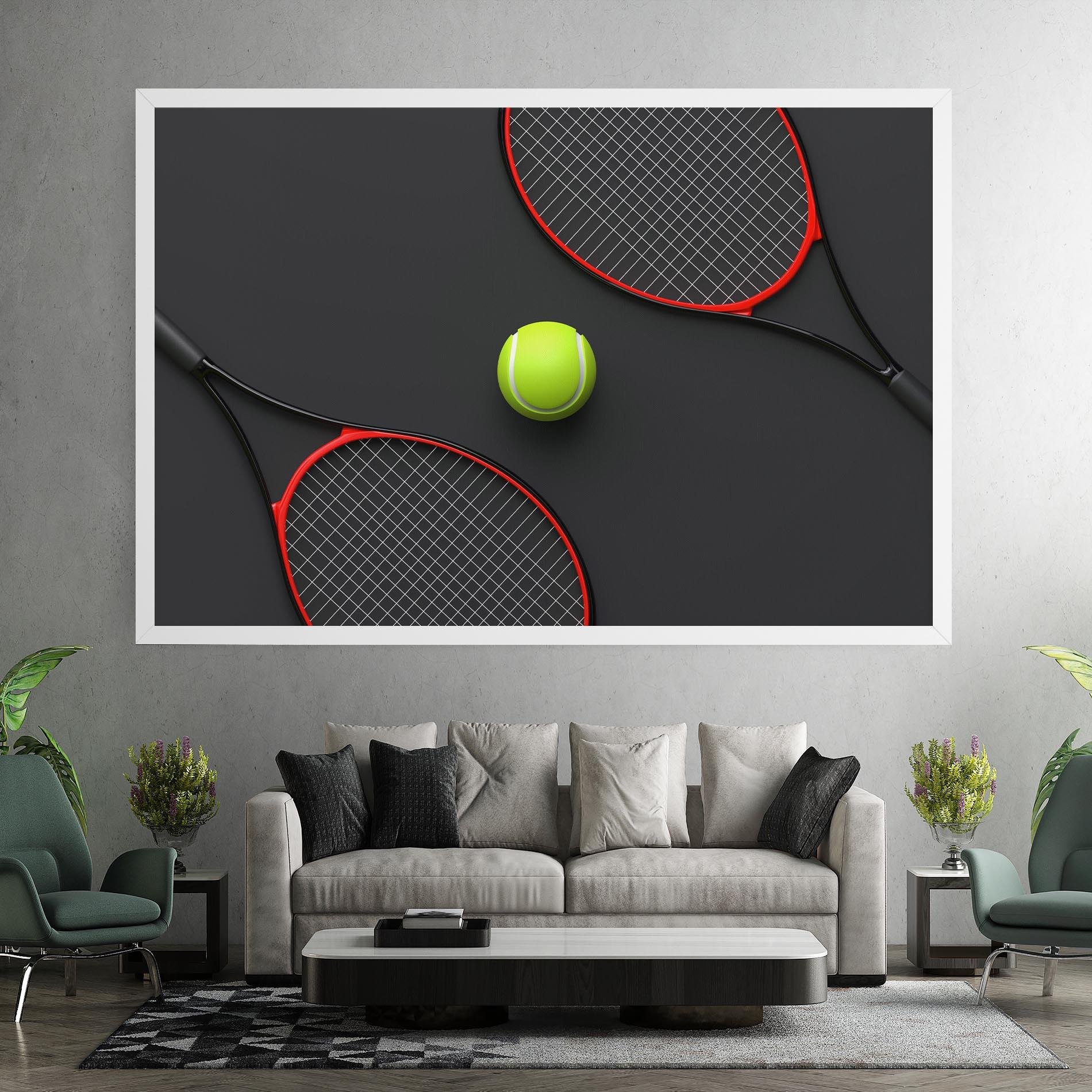Tablou Canvas Red Tennis Rackets mockup 7