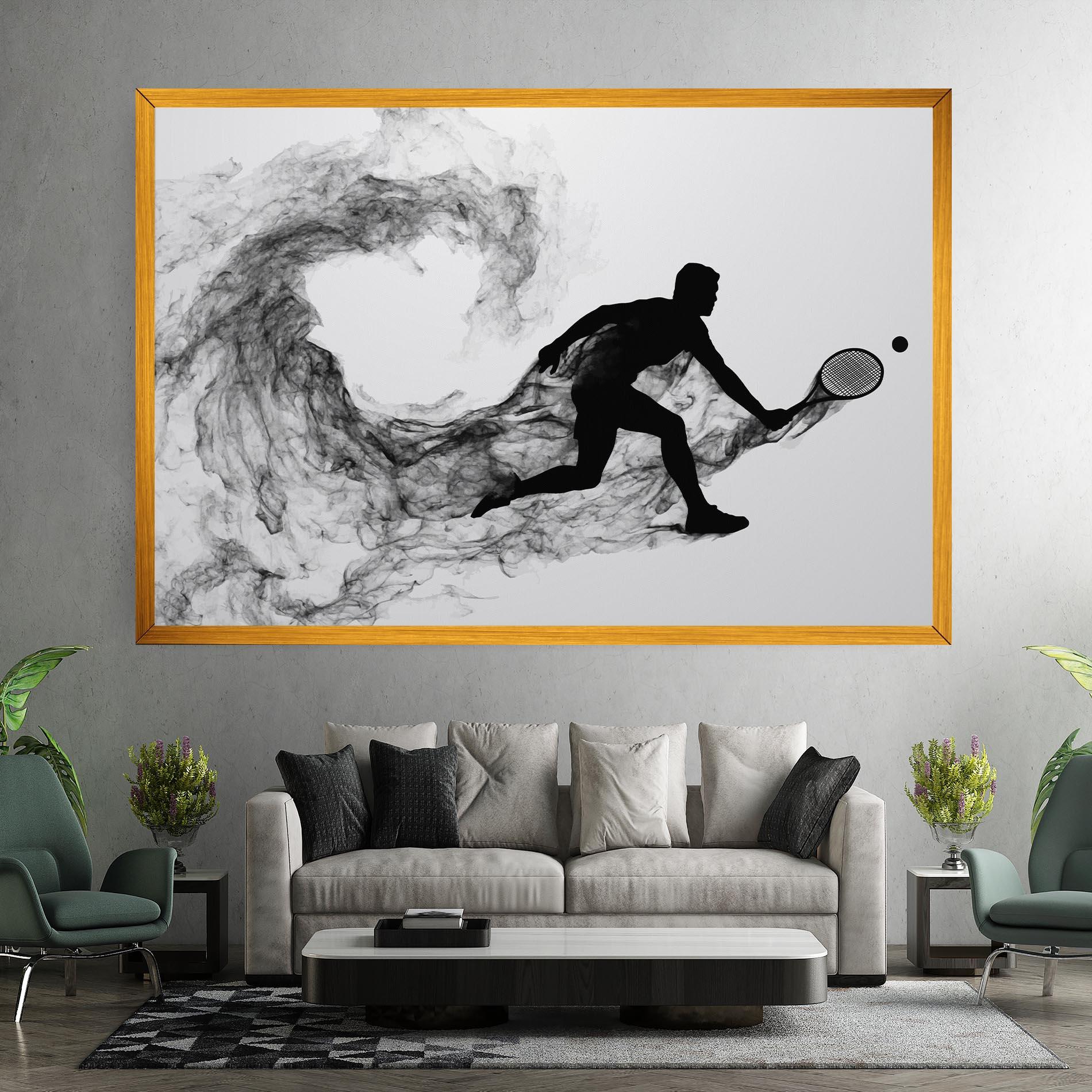 Tablou Canvas Black Smoke Tennis mockup 7