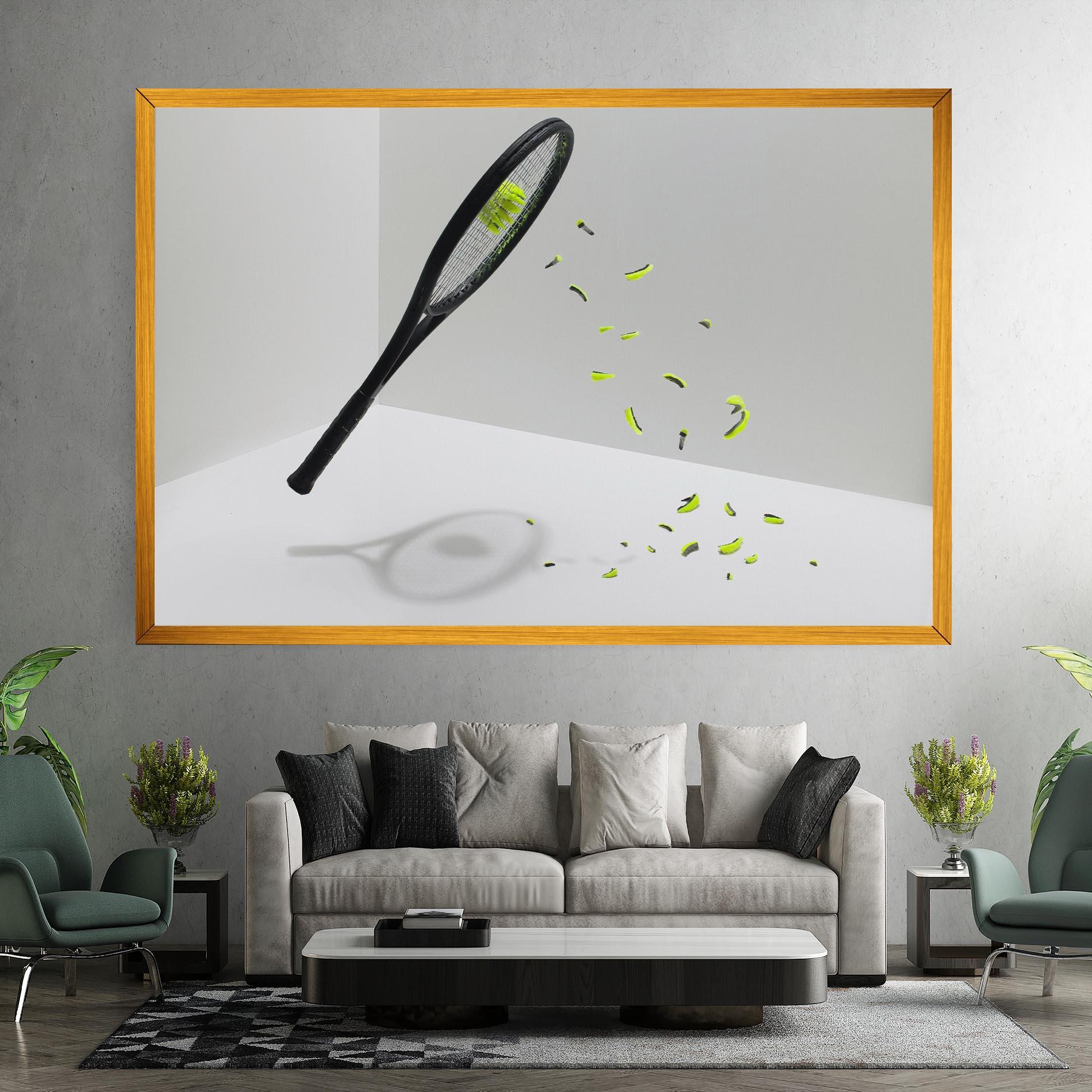 Tablou Canvas Broken Tennis Ball mockup 7