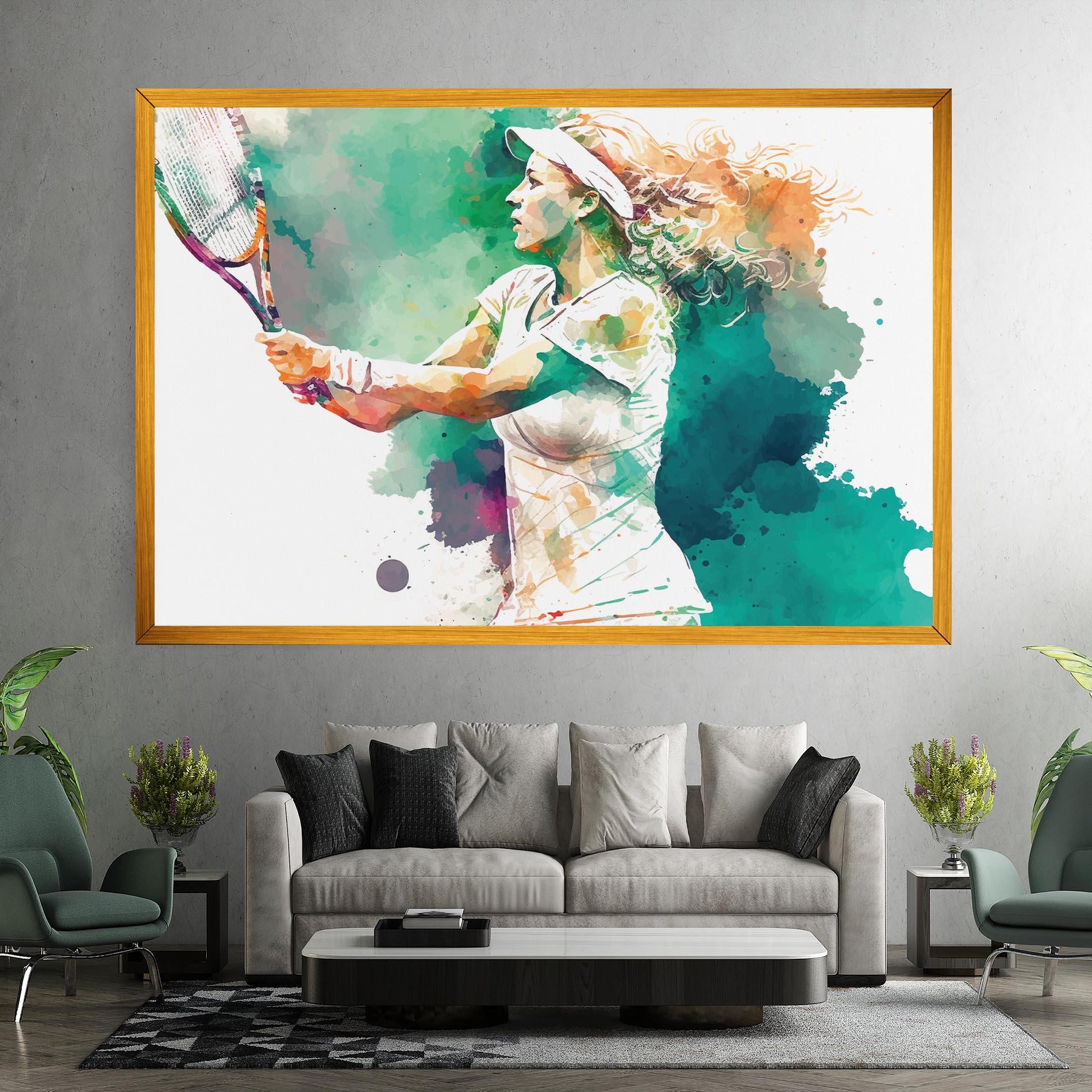 Tablou Canvas Green Art Tennis mockup 7