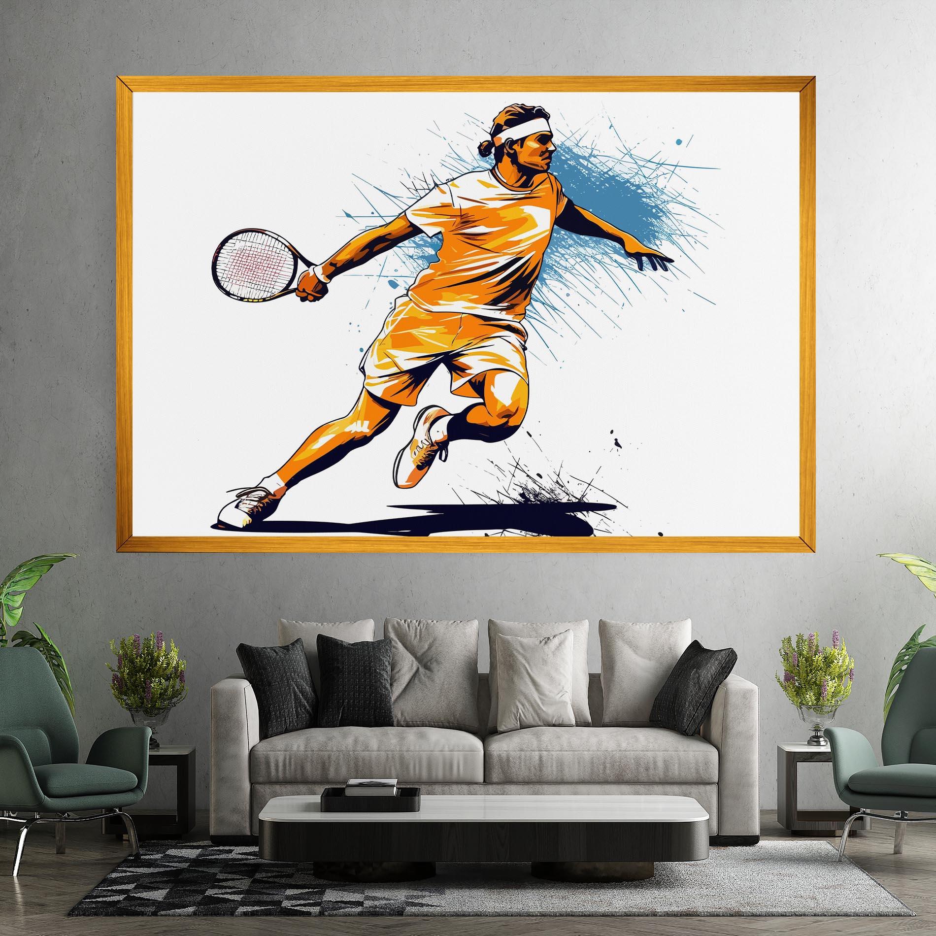 Tablou Canvas Orange Blue Tennis mockup 7