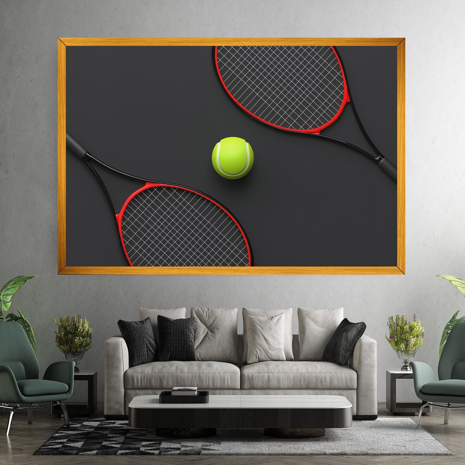 Tablou Canvas Red Tennis Rackets mockup 7