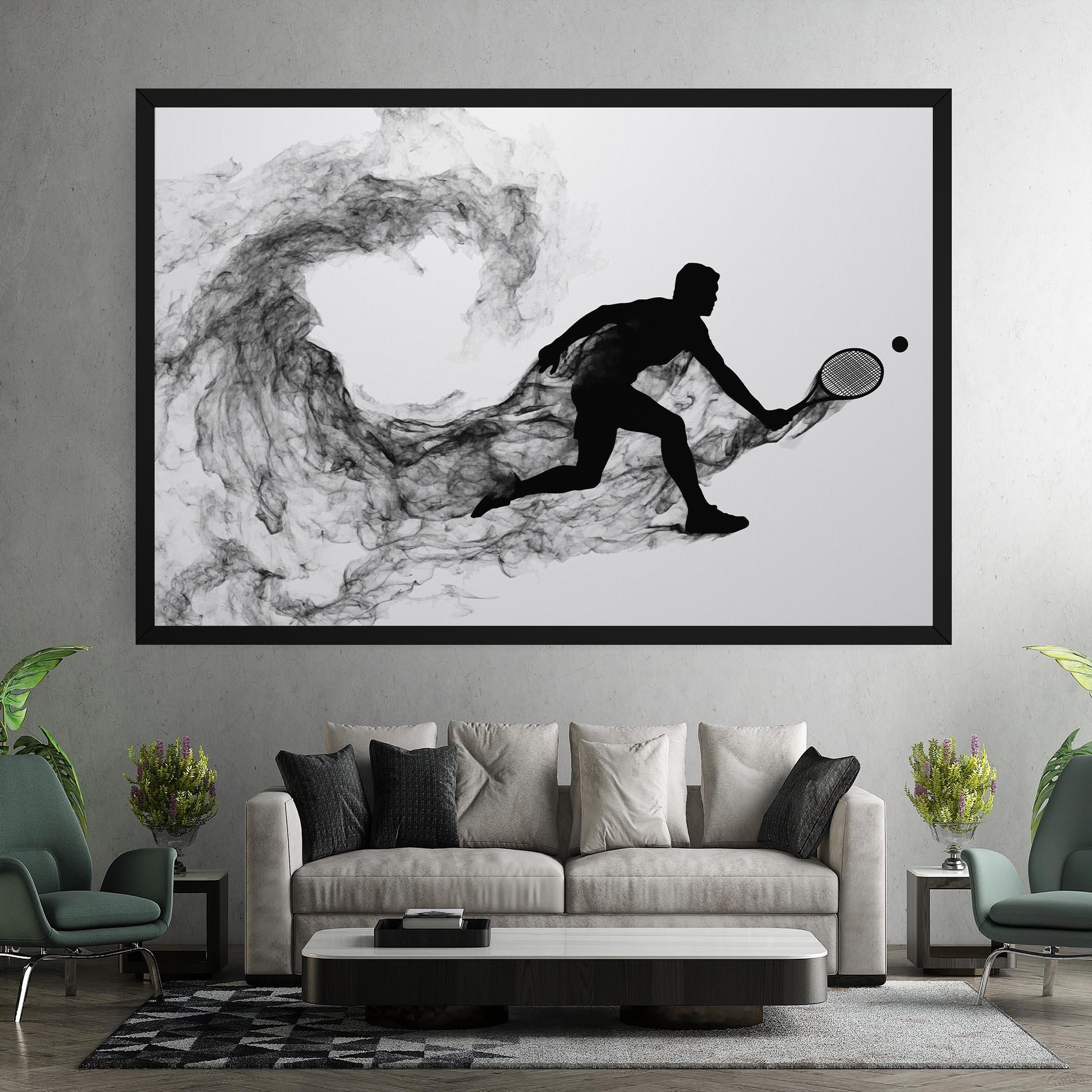 Tablou Canvas Black Smoke Tennis mockup 7