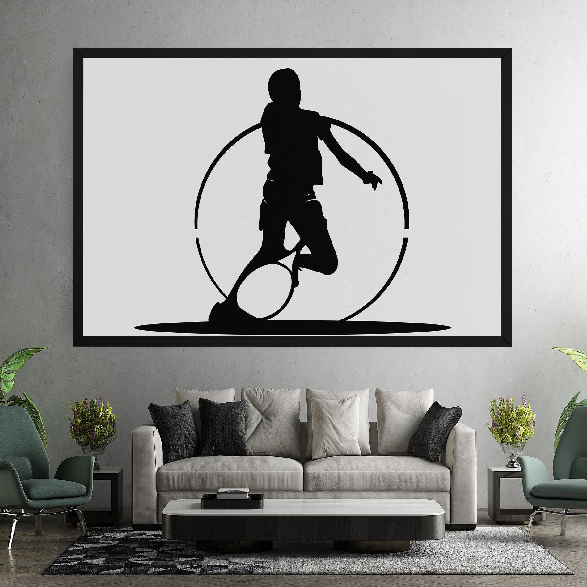 Tablou Canvas Black Tennis Circle mockup 7