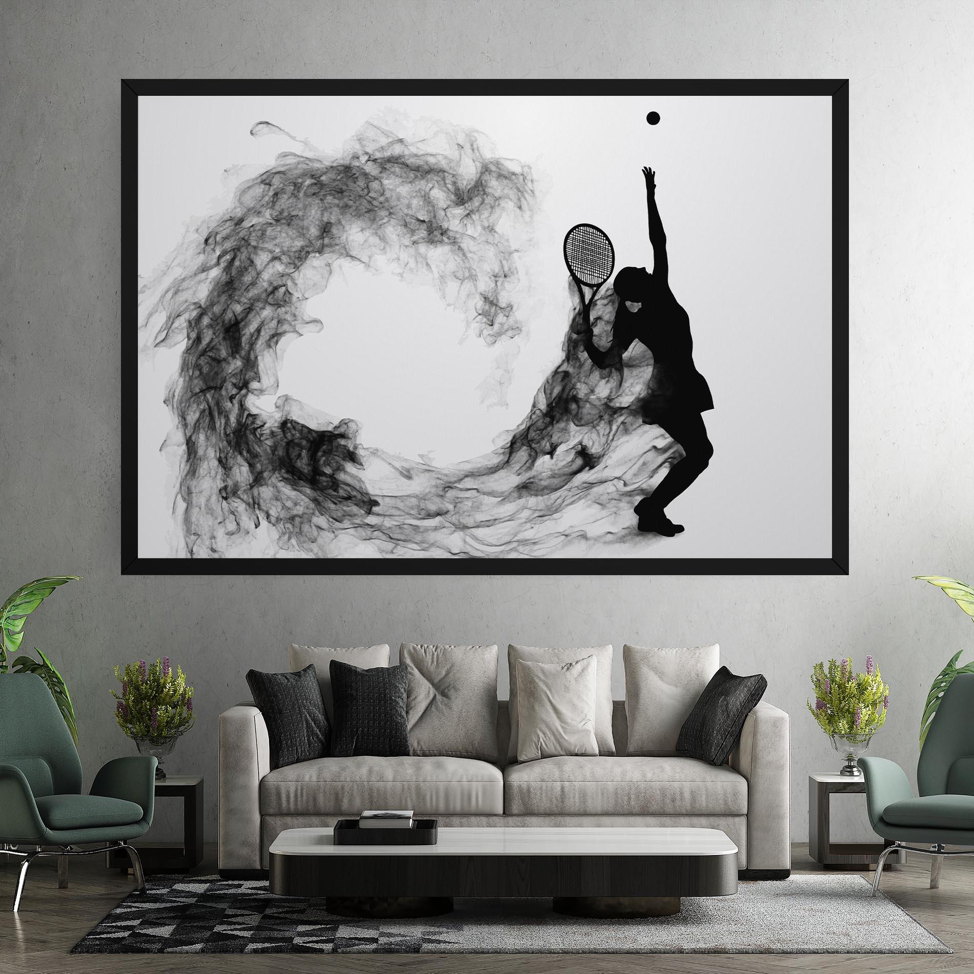 Tablou Canvas Black Tennis Smoke mockup 7