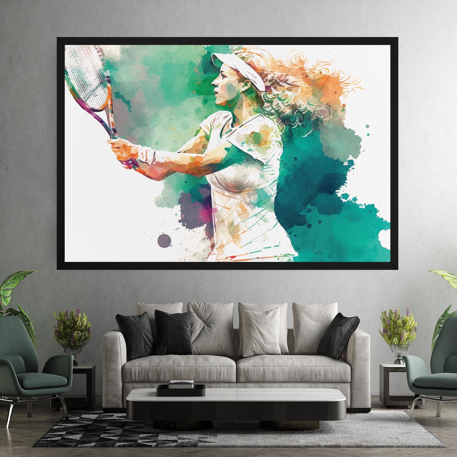 Tablou Canvas Green Art Tennis mockup 7