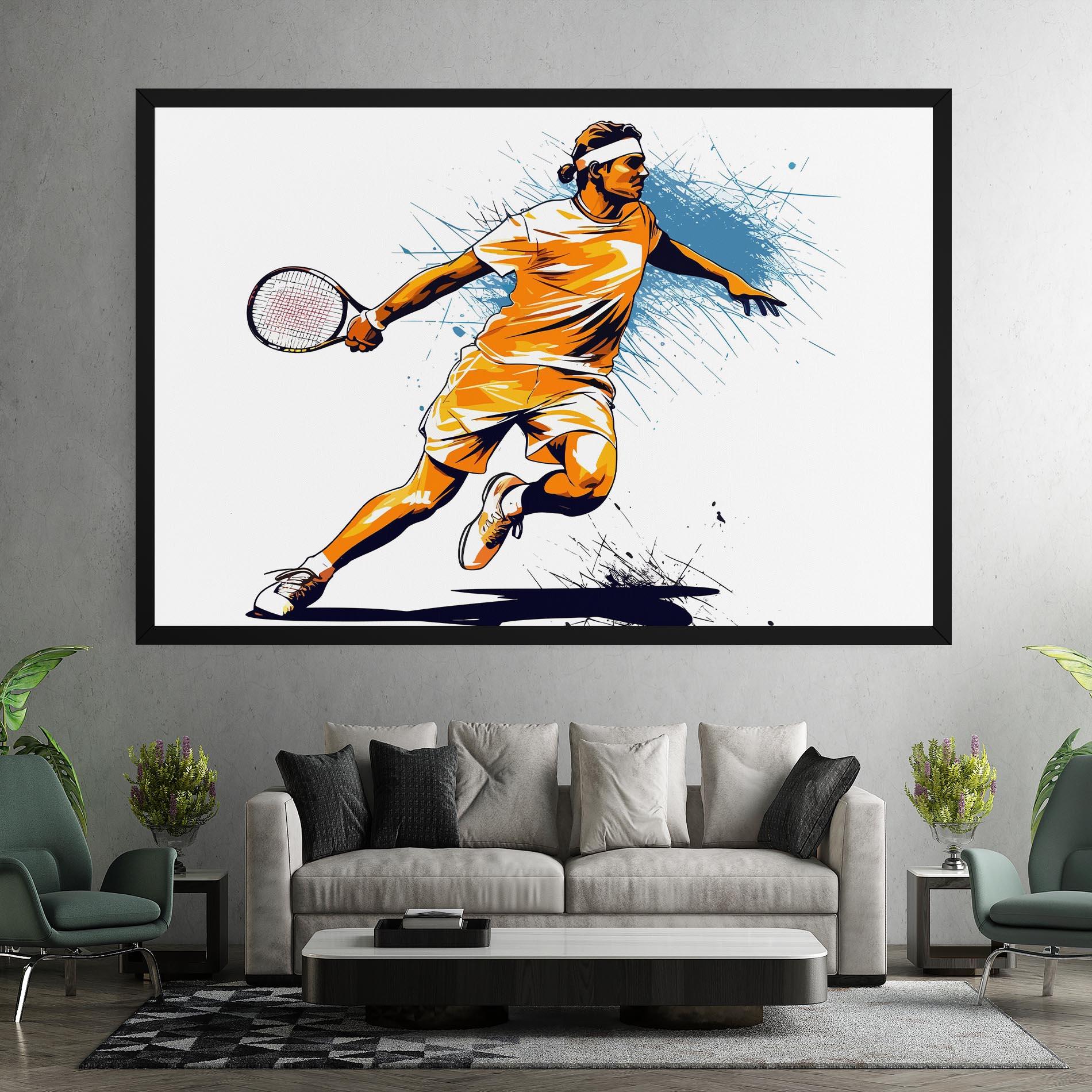 Tablou Canvas Orange Blue Tennis mockup 7