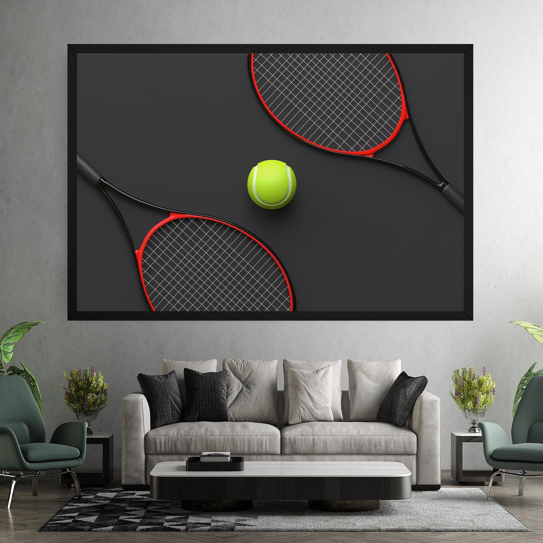 Tablou Canvas Red Tennis Rackets mockup 7