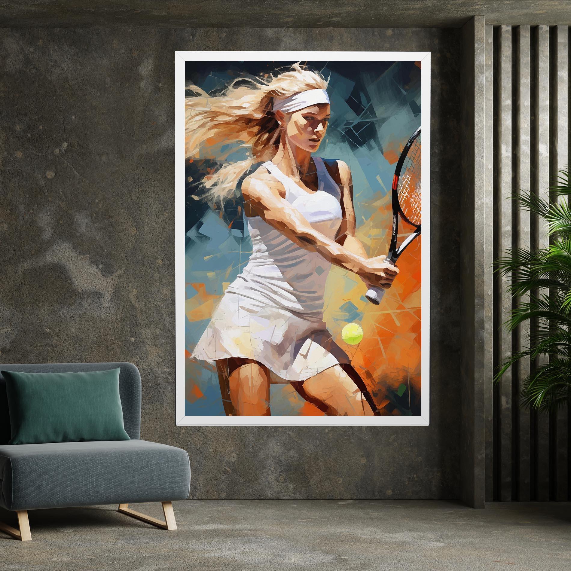 Tablou Canvas Blonde Tennis Girl mockup 7