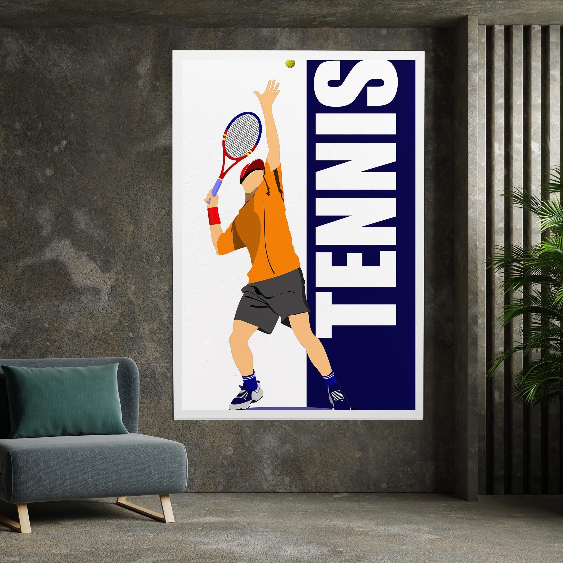 Tablou Canvas Orange Tennis Player mockup 7