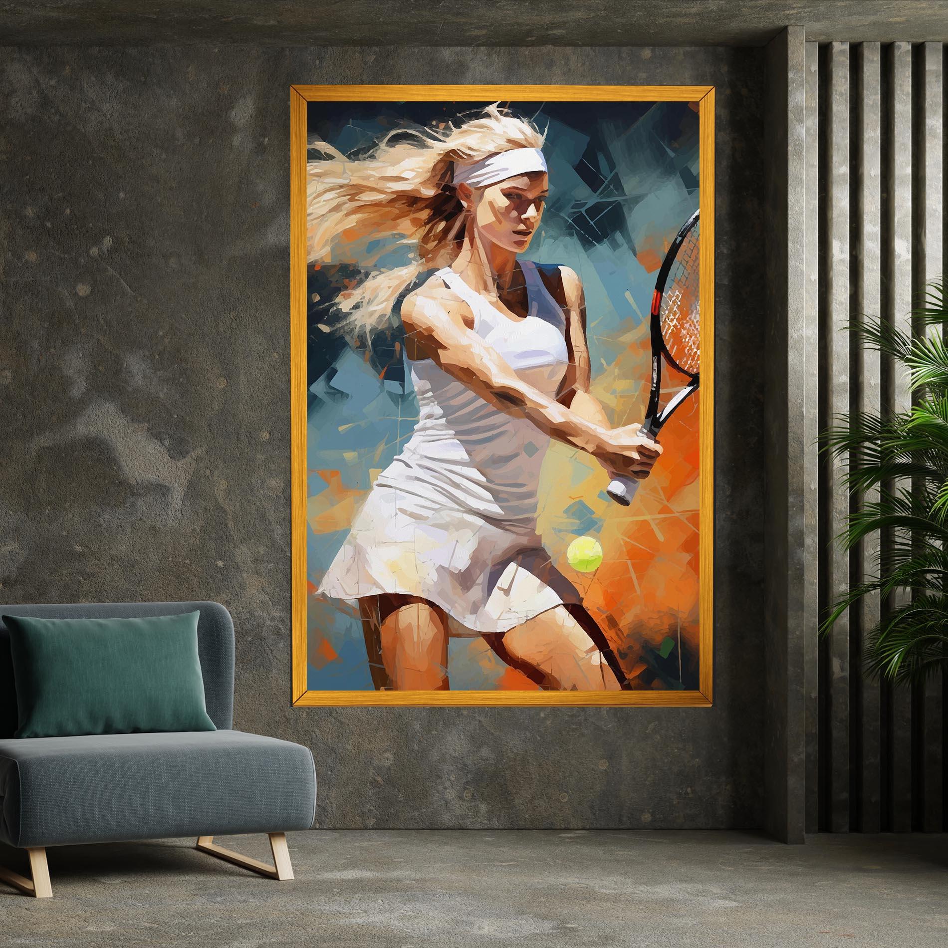 Tablou Canvas Blonde Tennis Girl mockup 7