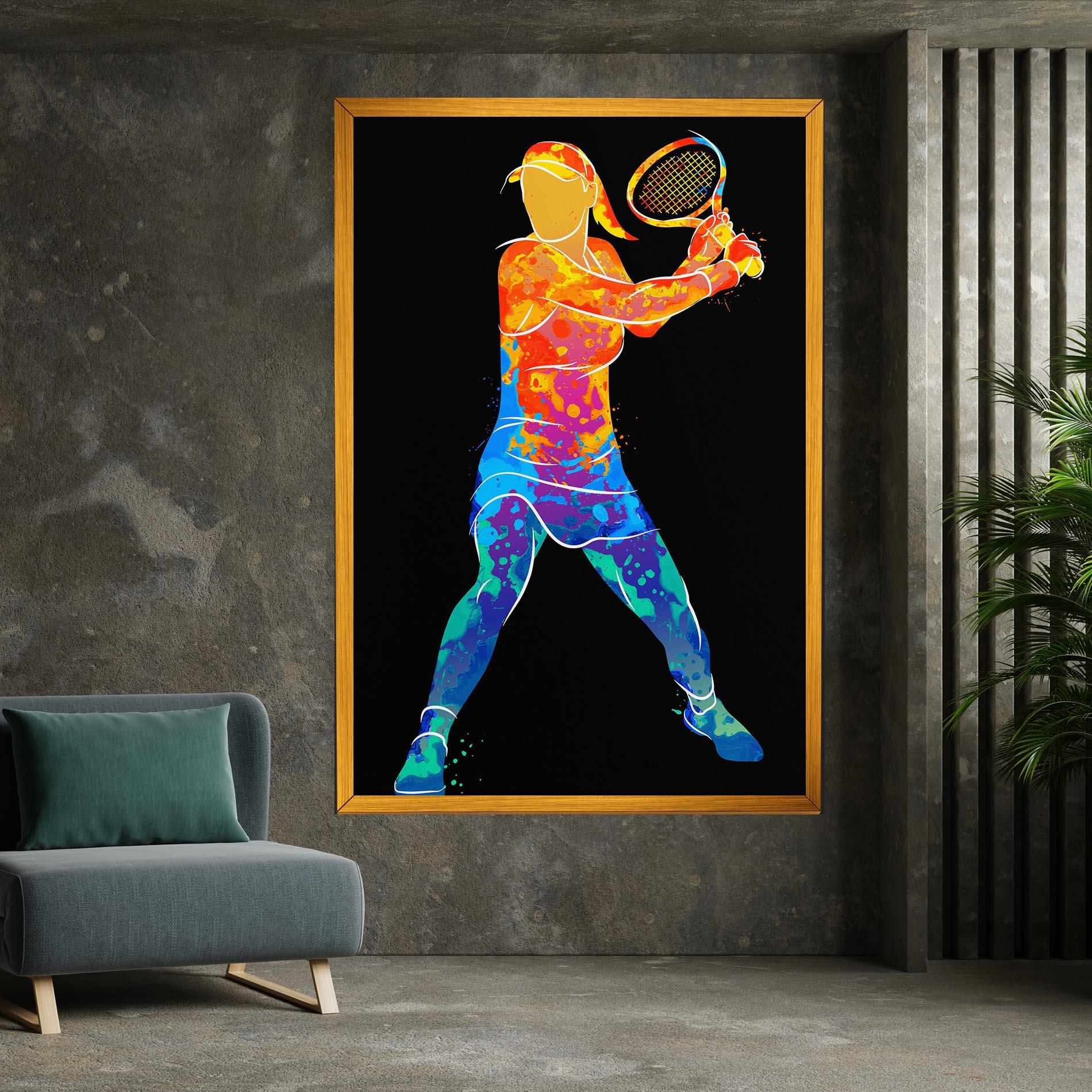 Tablou Canvas Green Orange Tennis mockup 7