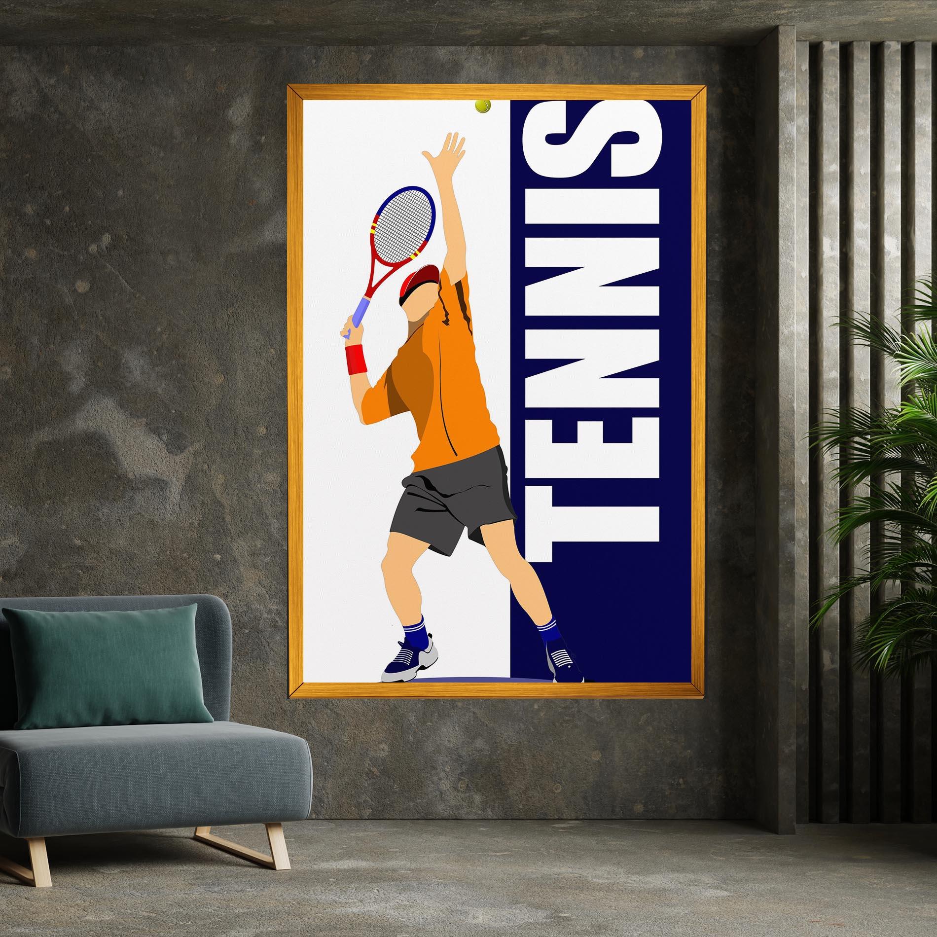 Tablou Canvas Orange Tennis Player mockup 7