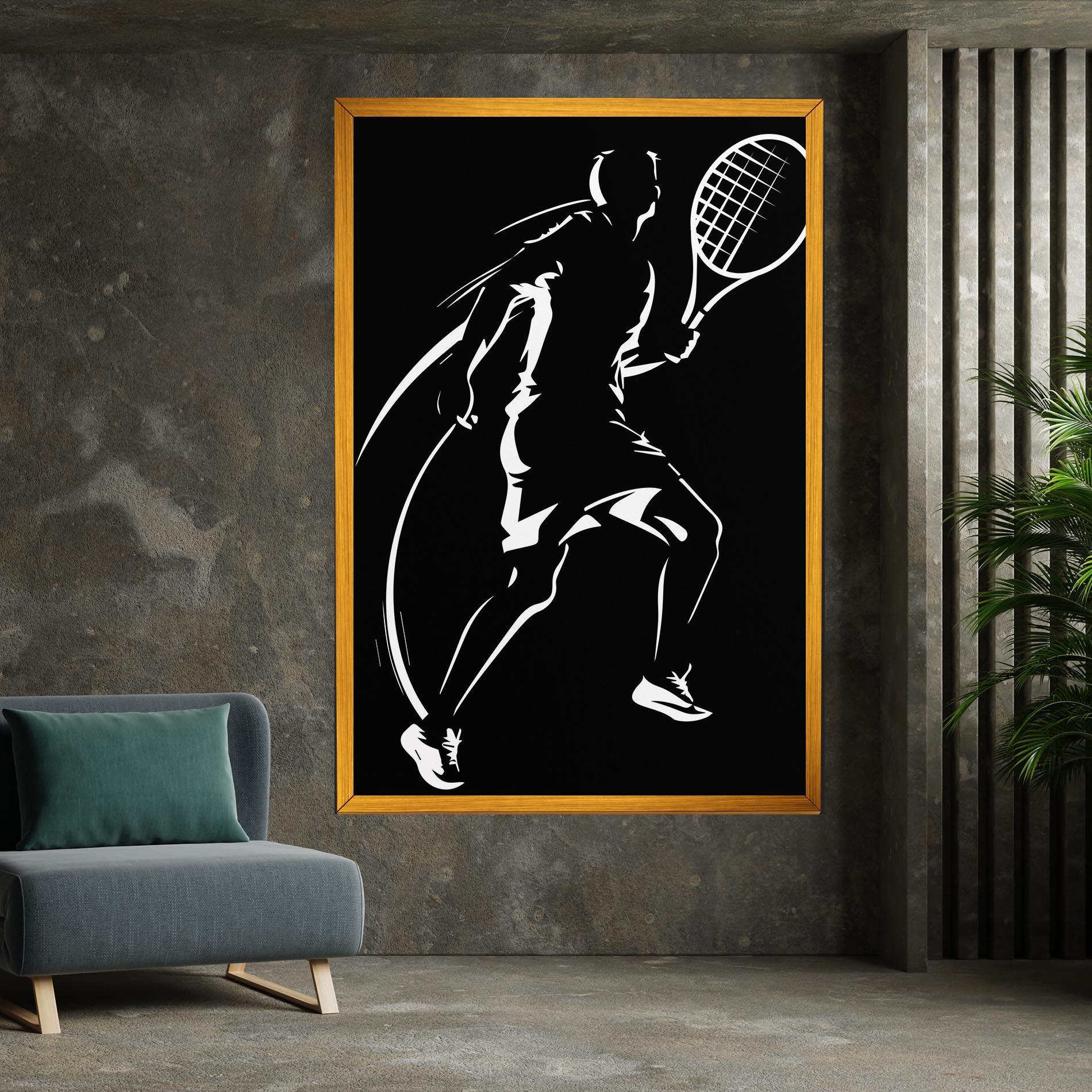 Tablou Canvas White Line Tennis mockup 7