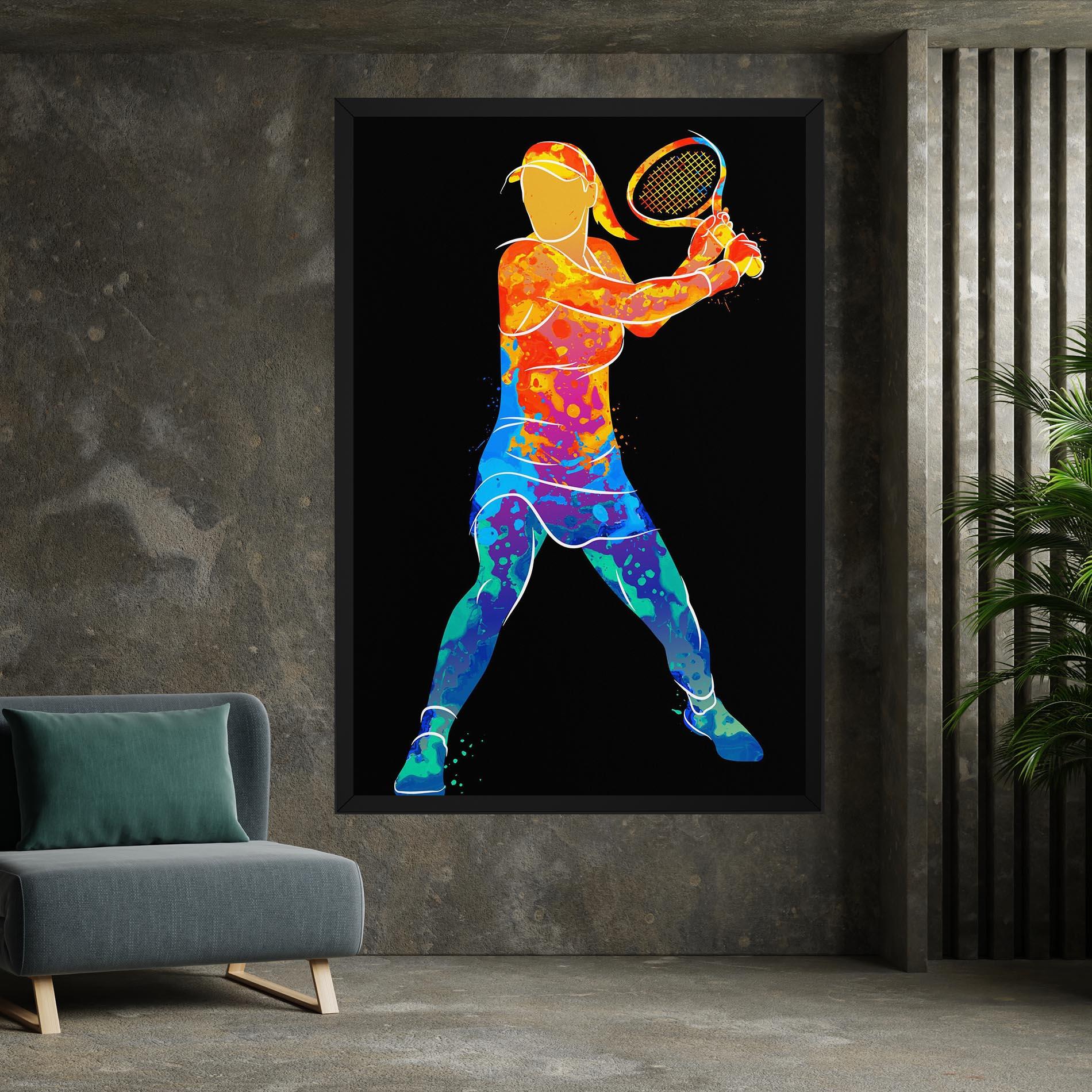 Tablou Canvas Green Orange Tennis mockup 7