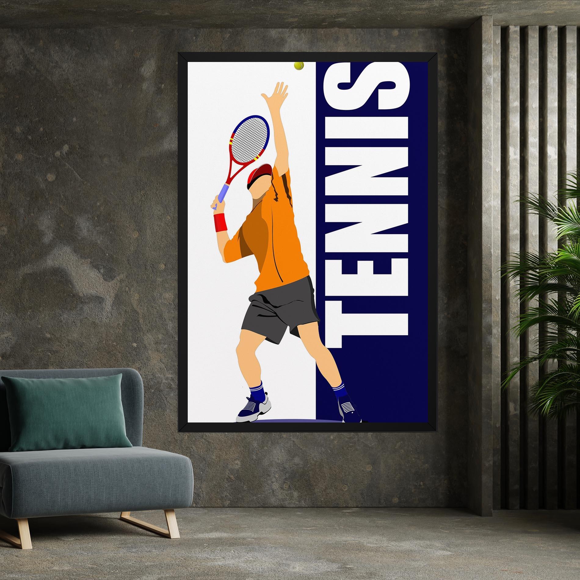 Tablou Canvas Orange Tennis Player mockup 7