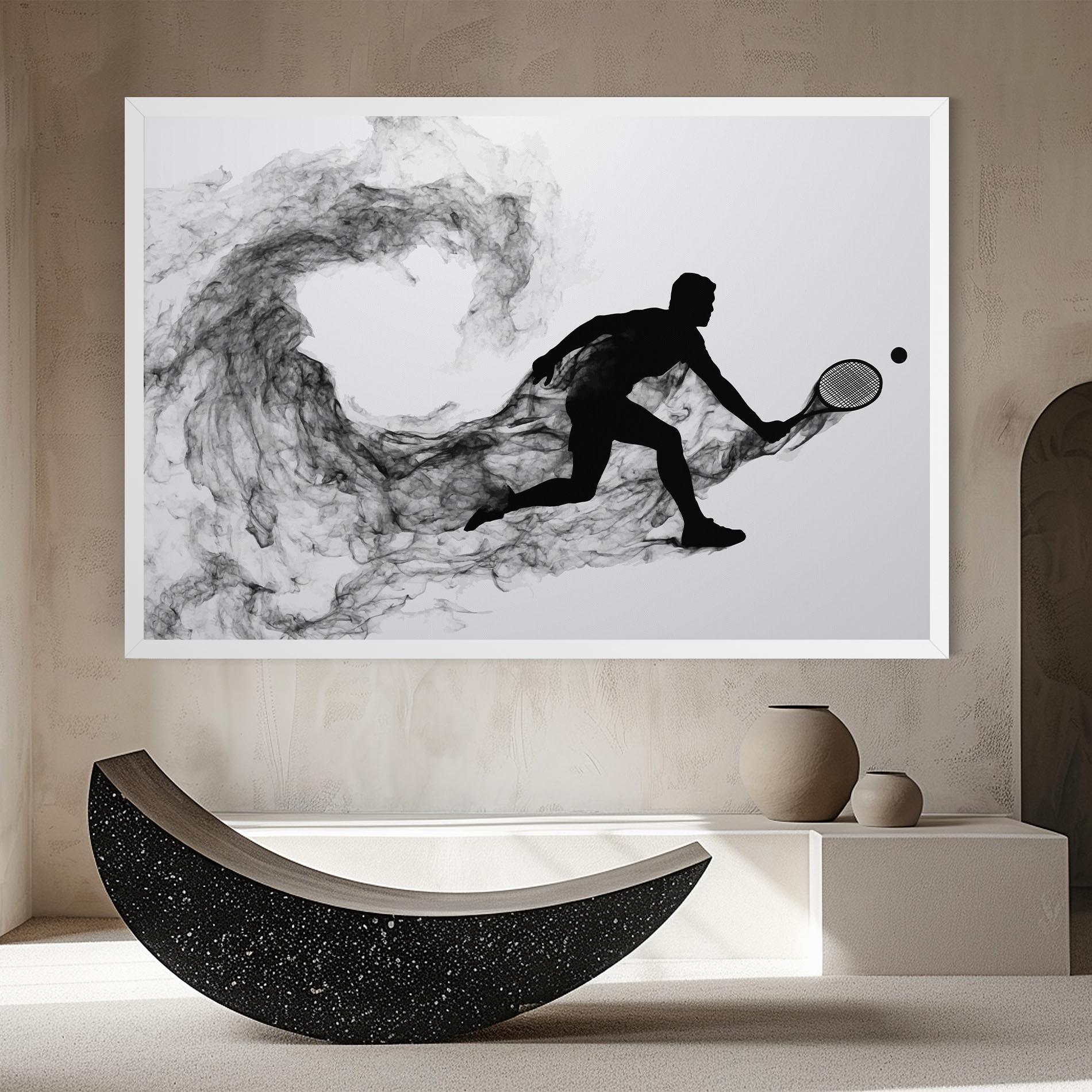 Tablou Canvas Black Smoke Tennis mockup 8