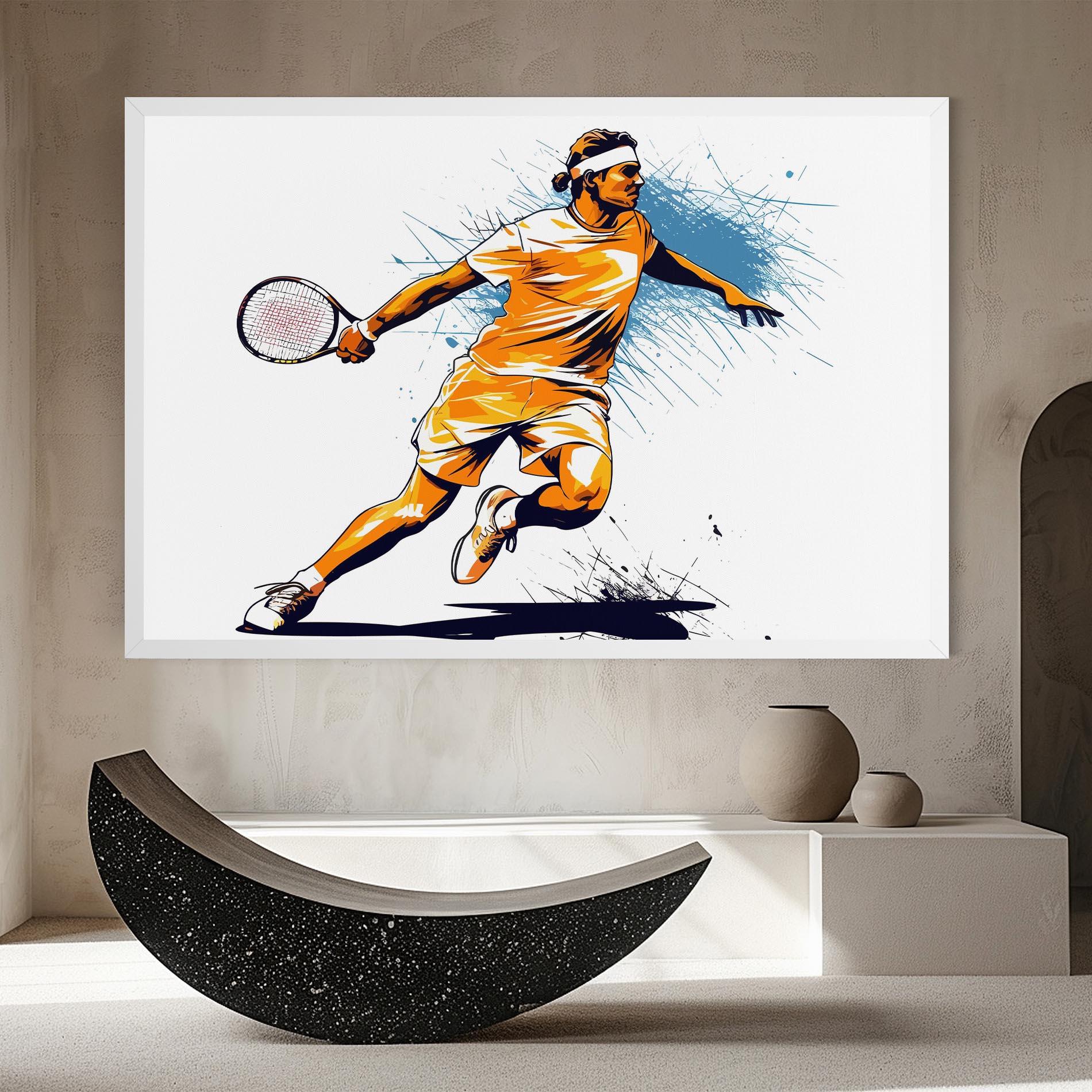Tablou Canvas Orange Blue Tennis mockup 8