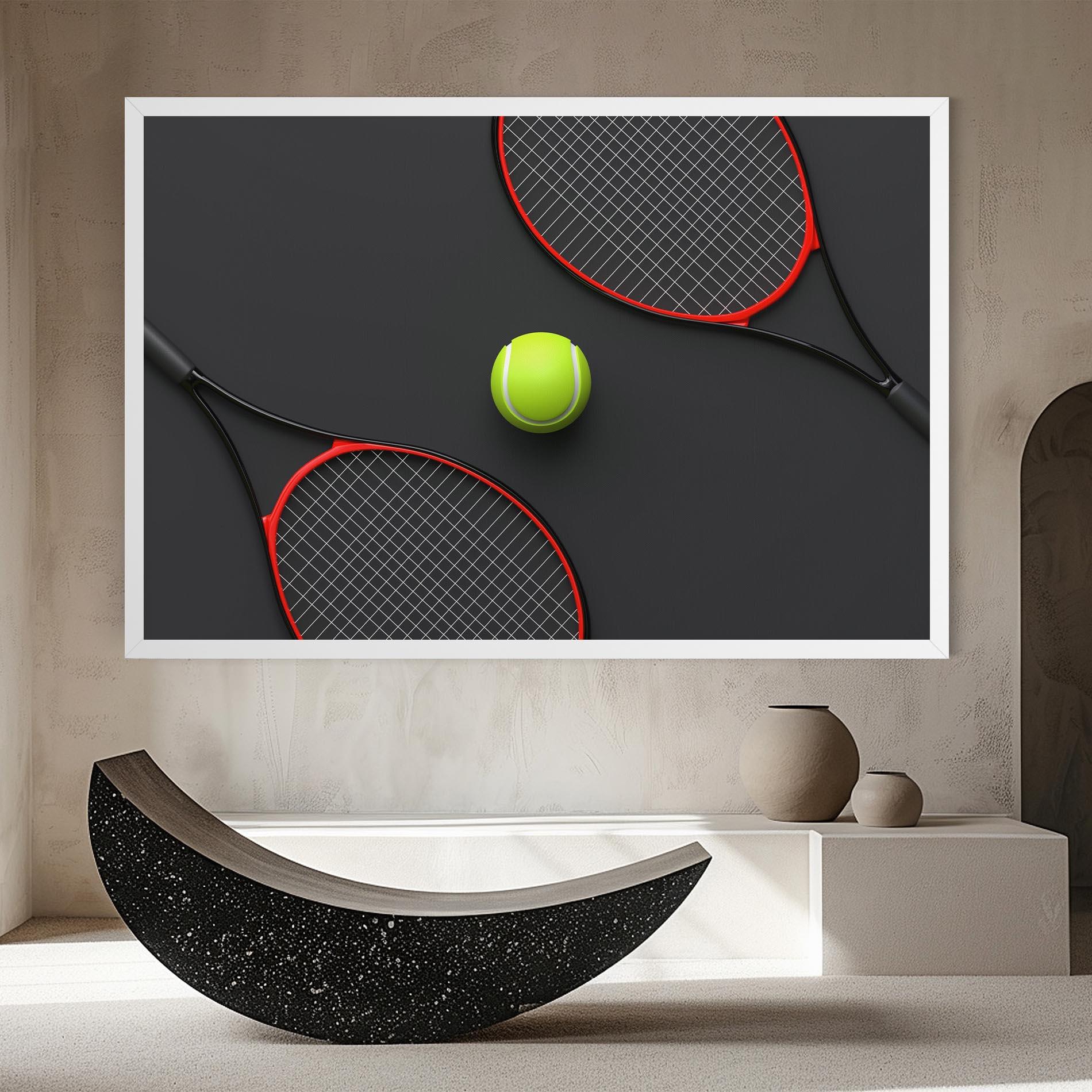 Tablou Canvas Red Tennis Rackets mockup 8