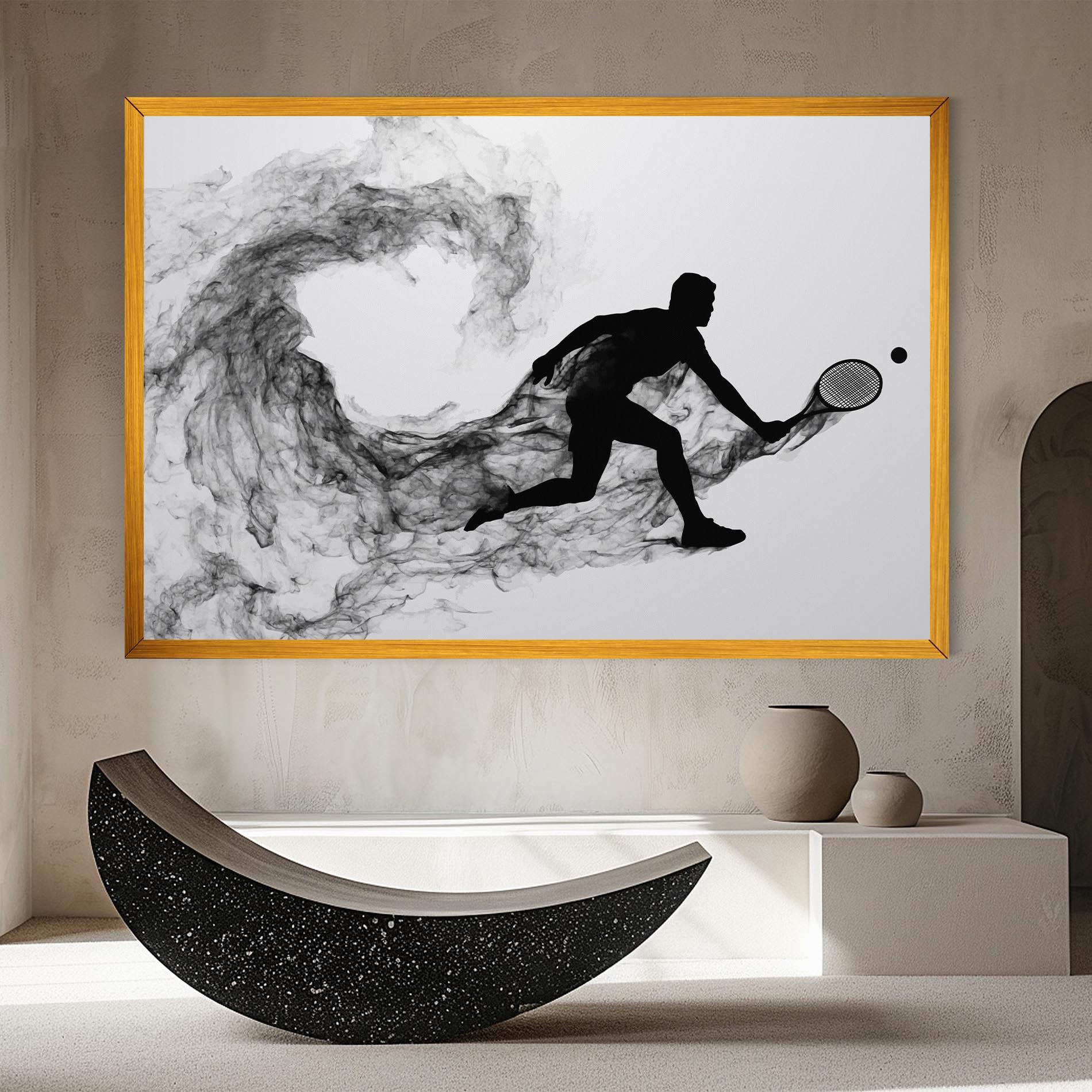 Tablou Canvas Black Smoke Tennis mockup 8