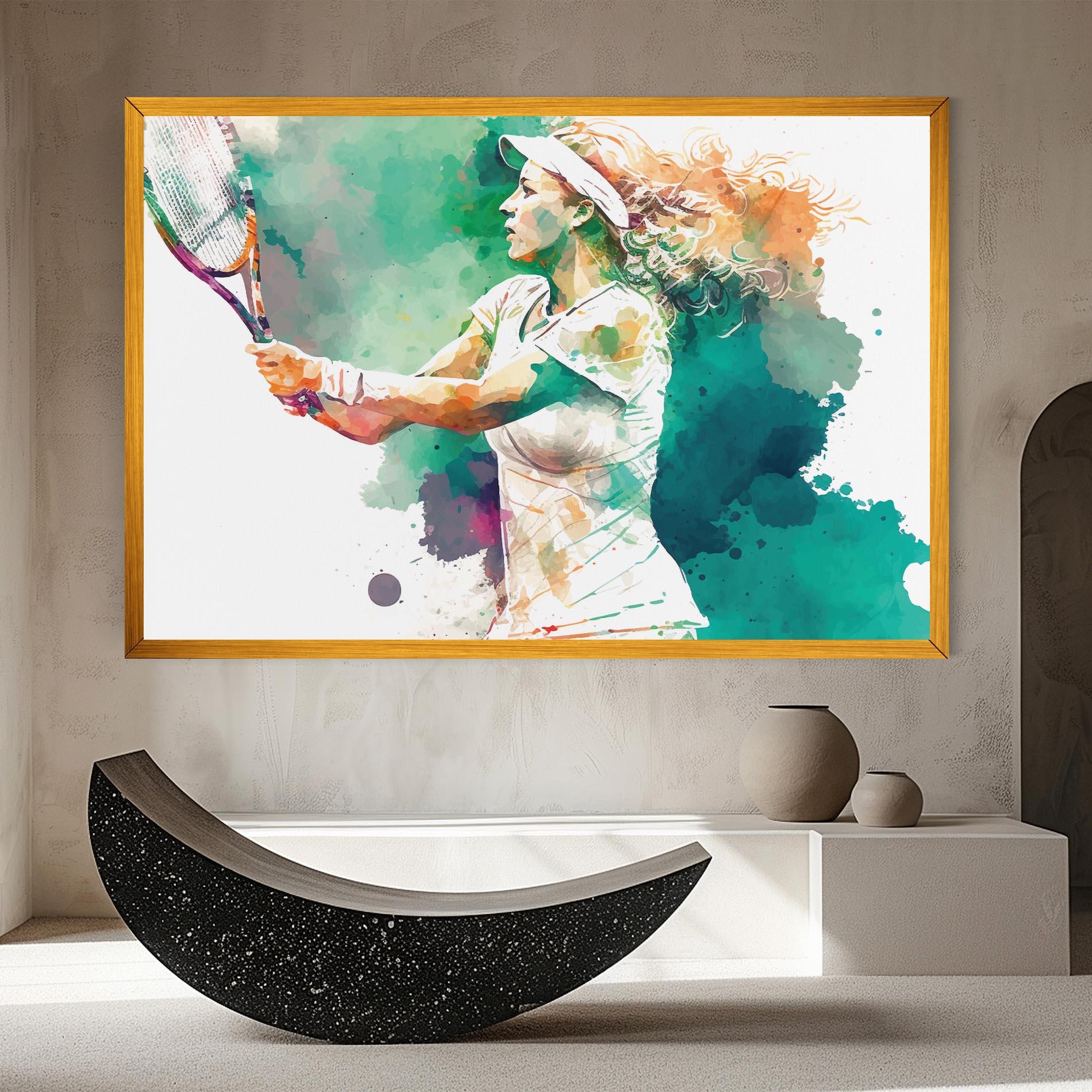 Tablou Canvas Green Art Tennis mockup 8