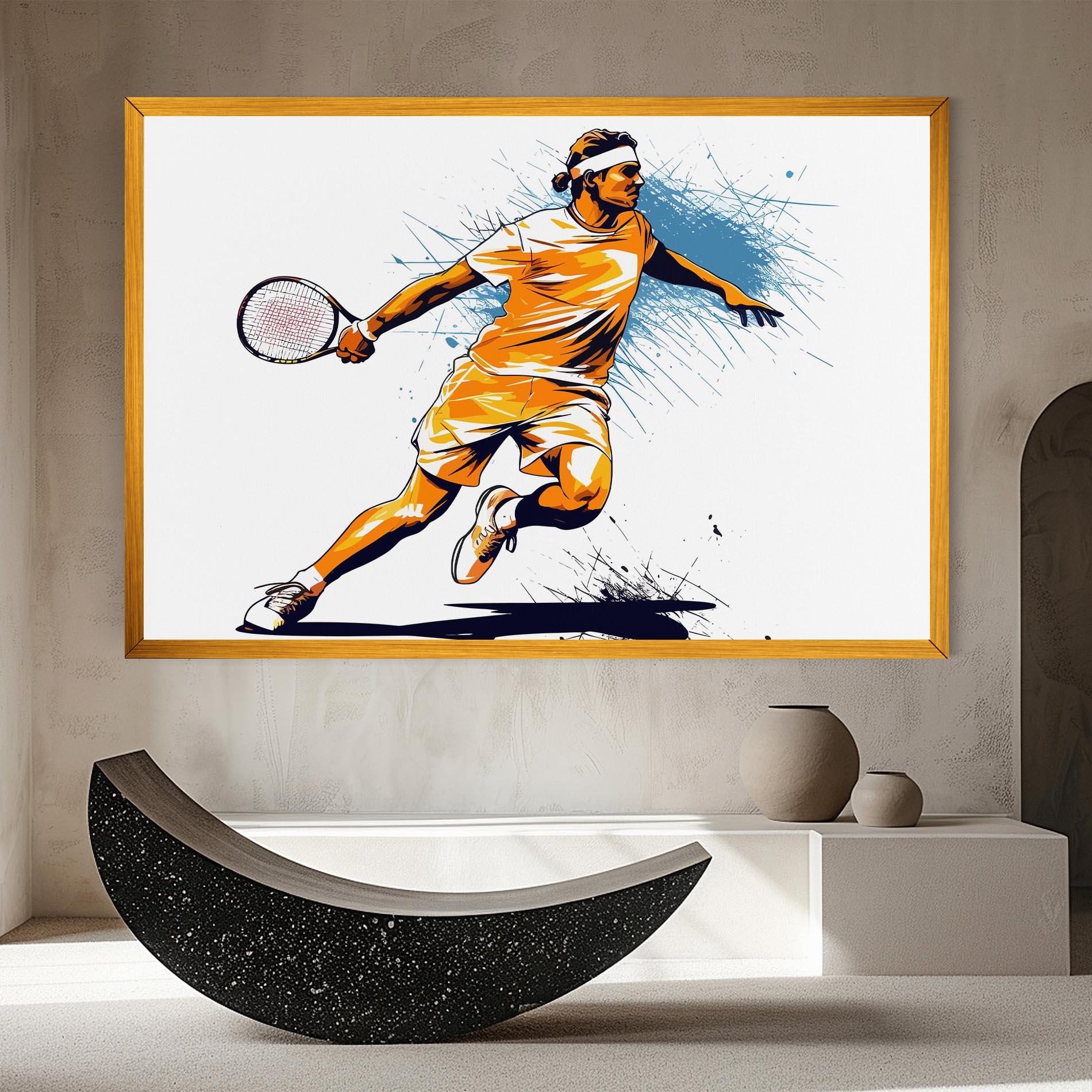 Tablou Canvas Orange Blue Tennis mockup 8