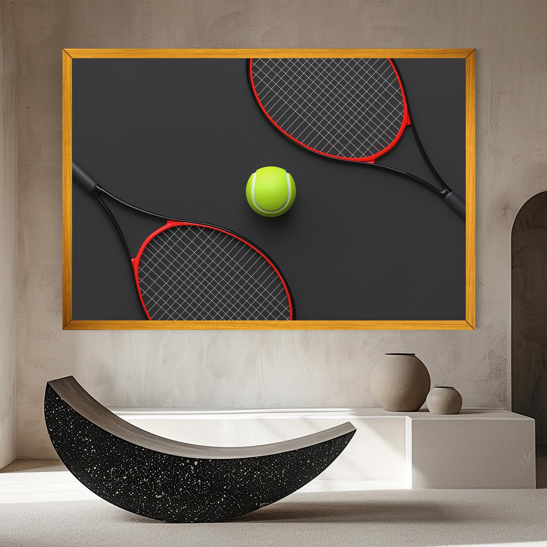 Tablou Canvas Red Tennis Rackets mockup 8