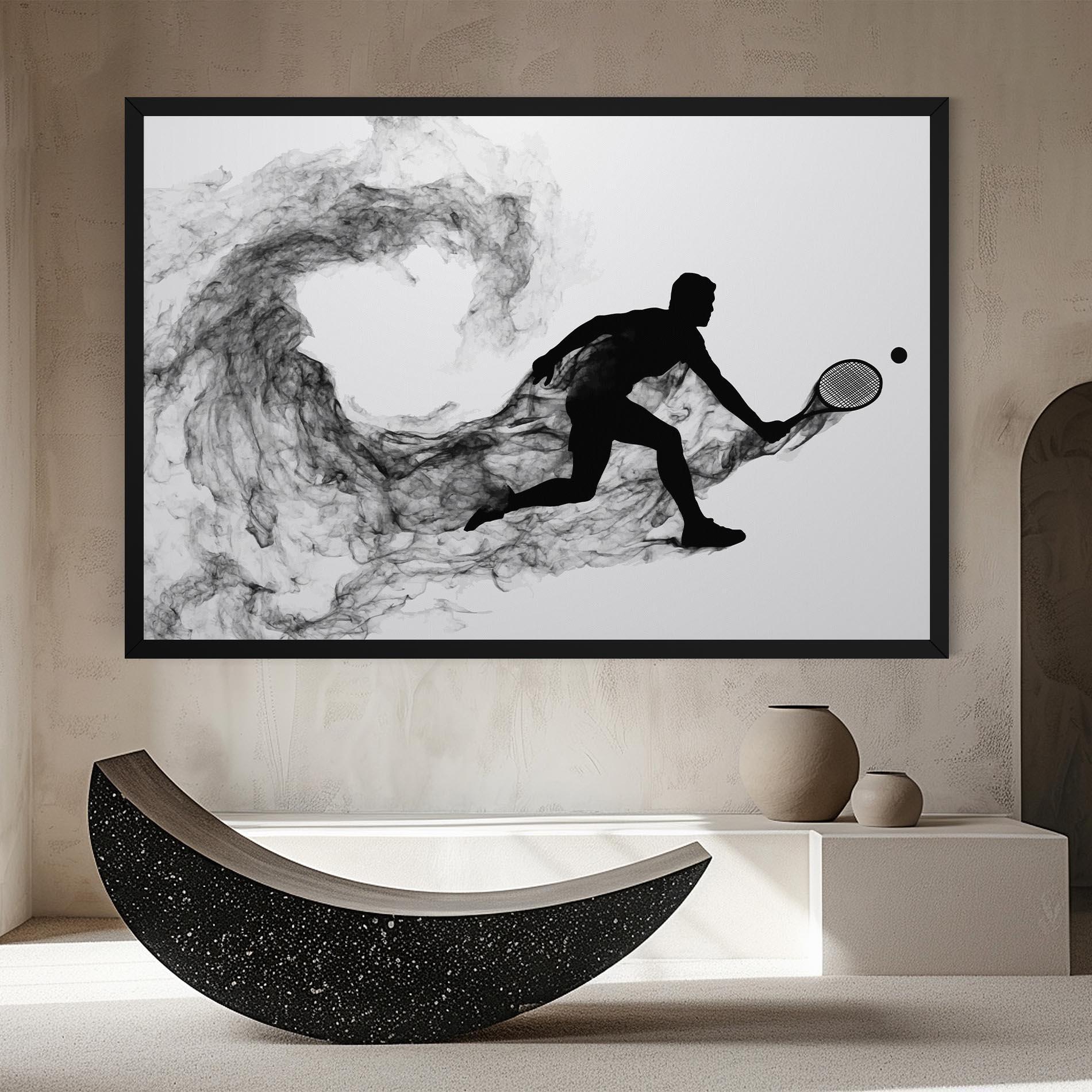Tablou Canvas Black Smoke Tennis mockup 8
