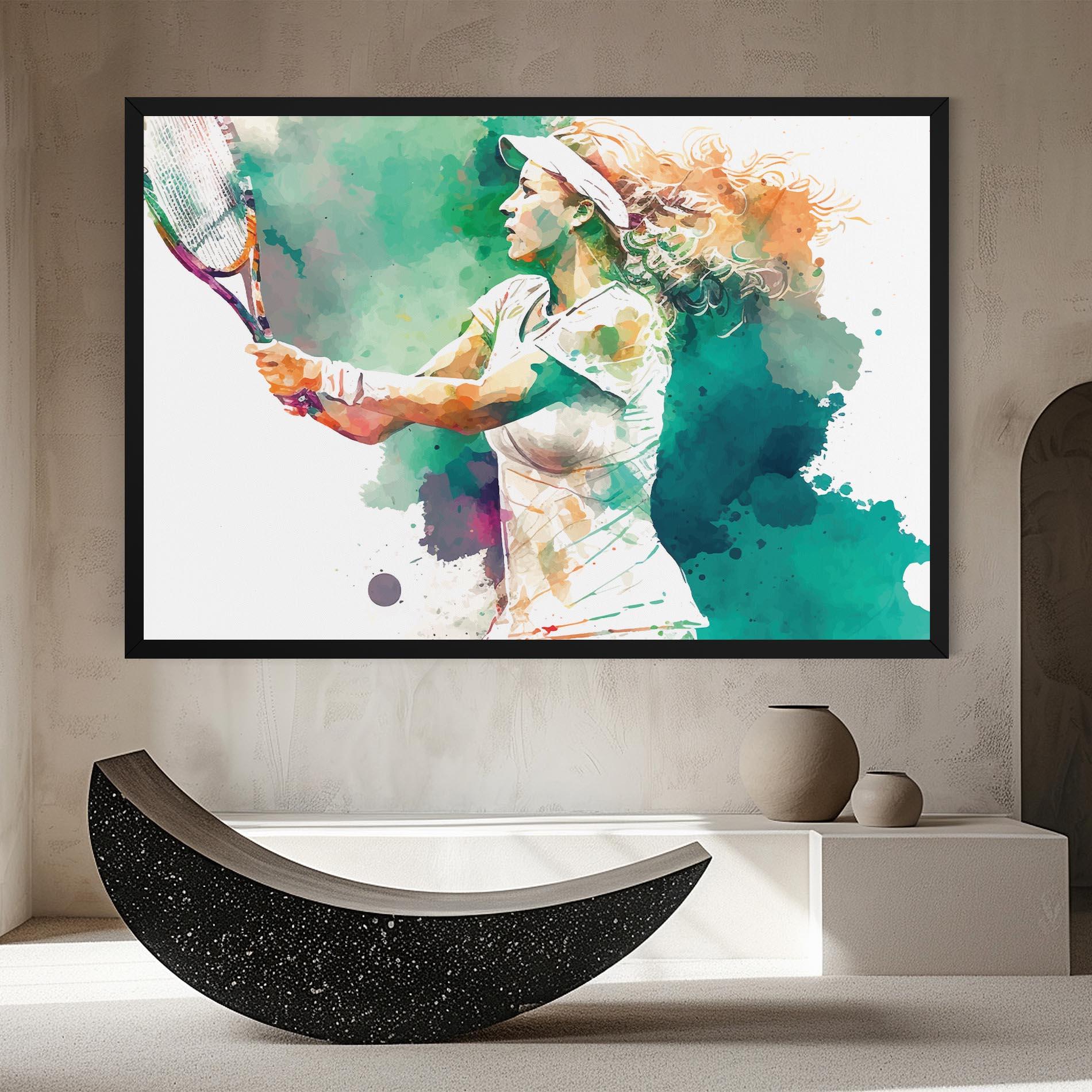 Tablou Canvas Green Art Tennis mockup 8
