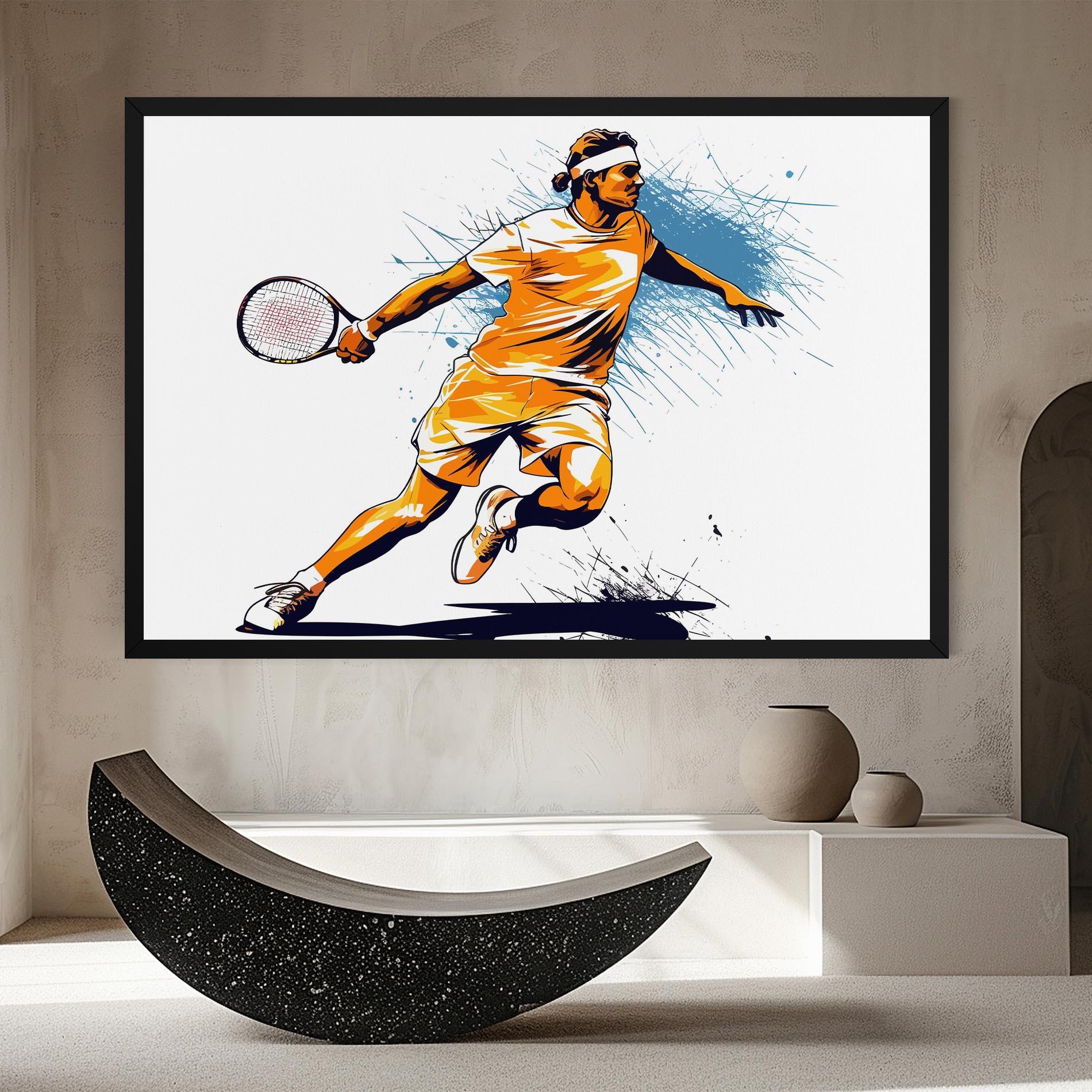 Tablou Canvas Orange Blue Tennis mockup 8