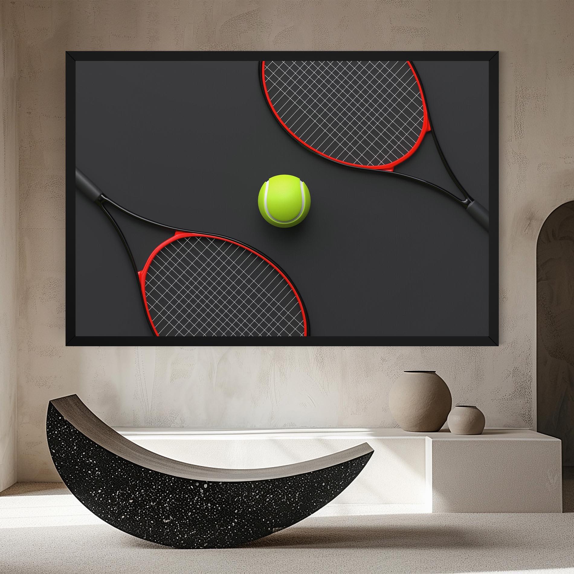 Tablou Canvas Red Tennis Rackets mockup 8